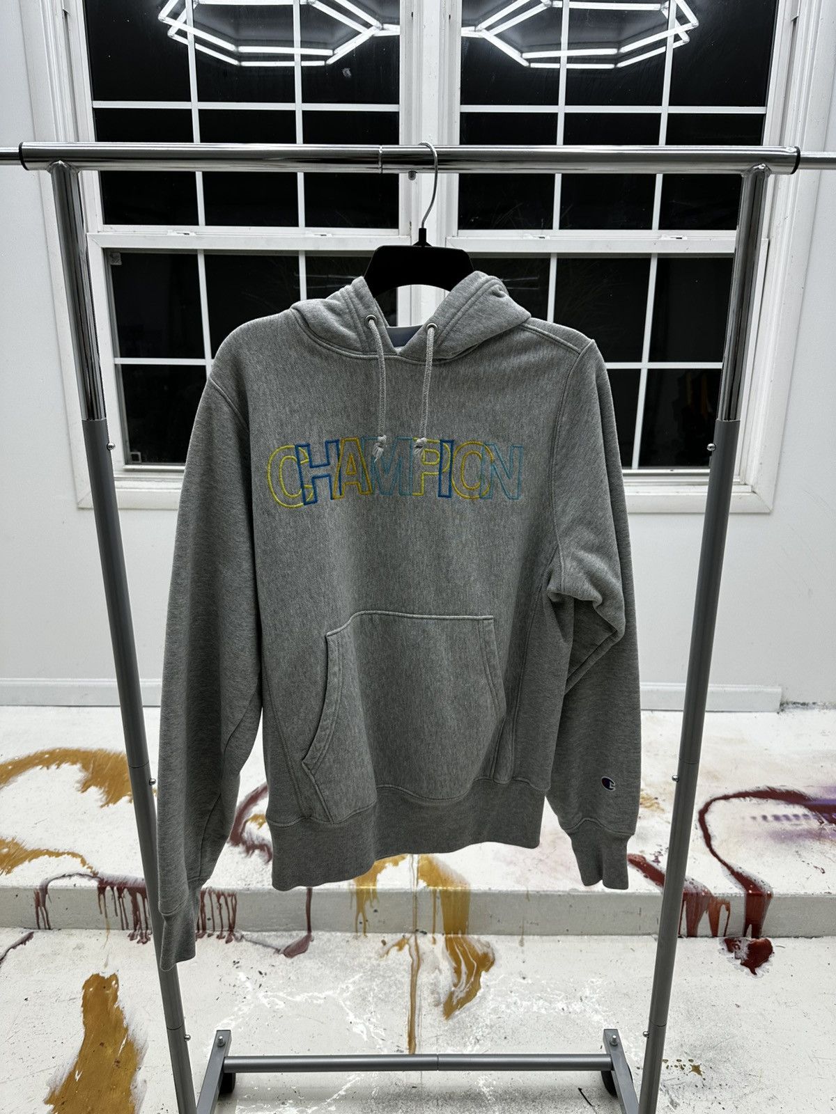 Champion Grey champion hoodie with cool logo Size US S / EU 44-46 / 1 - 1 Thumbnail
