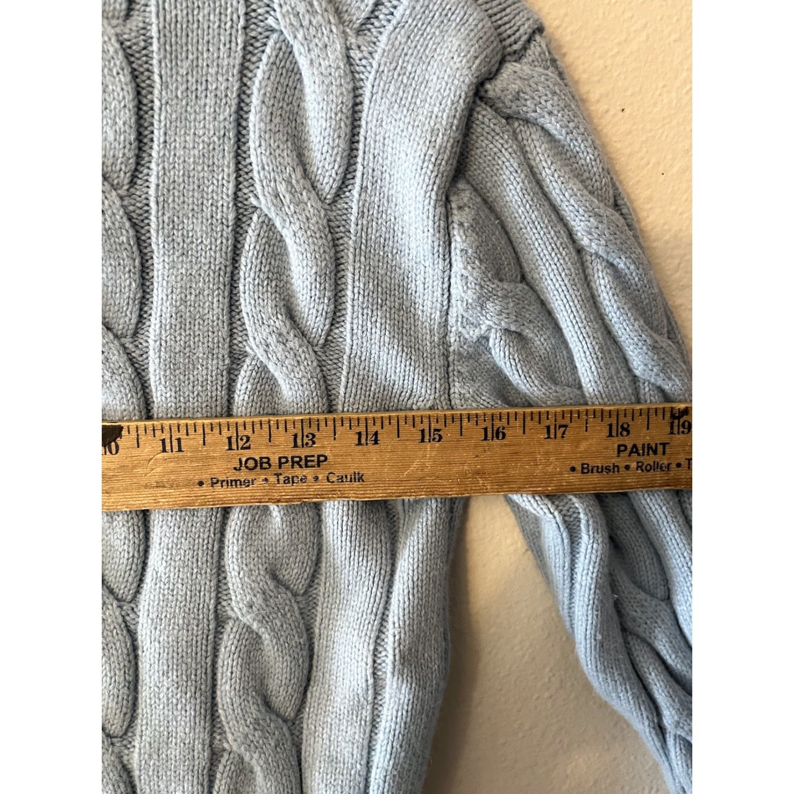Shein SheIn Cable Knit Full Zip Sweater M Blue Womens Size M / US 6-8 / IT 42-44 - 6 Thumbnail