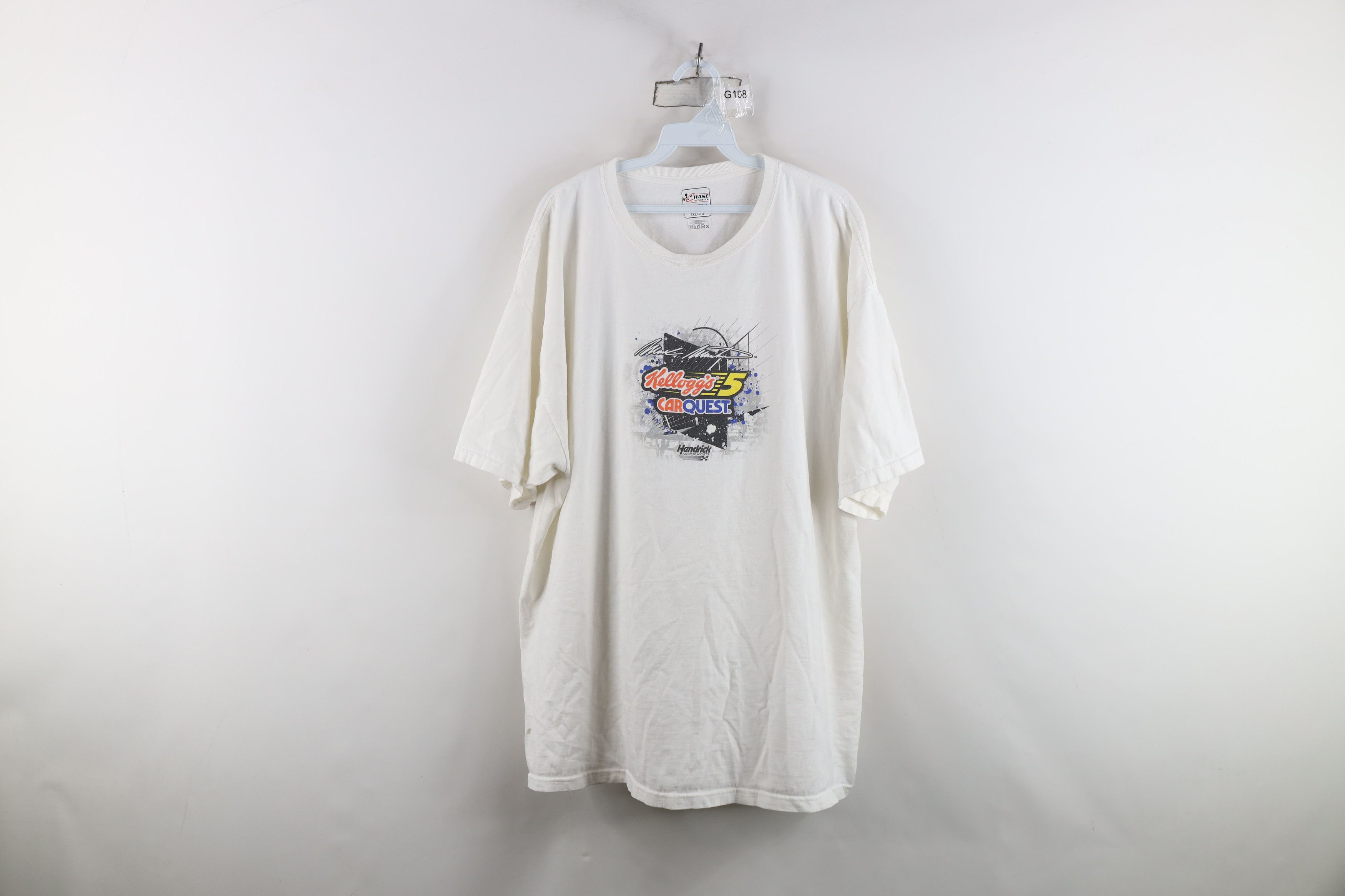 Vintage Vintage Y2K NASCAR Mark Martin Kelloggs Racing T-Shirt White Size US XXL / EU 58 / 5 - 1 Thumbnail