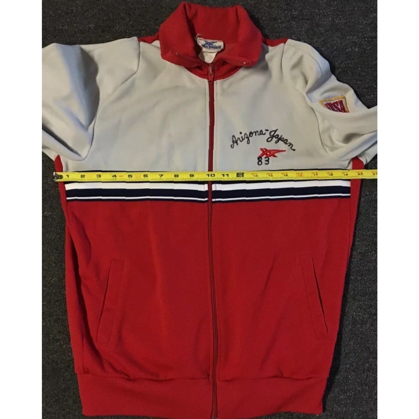 Asics VINTAGE ASICS Tiger Arizona Japan AAU Team USA Track Jacket S Mens Gray Size US S / EU 44-46 / 1 - 7 Thumbnail