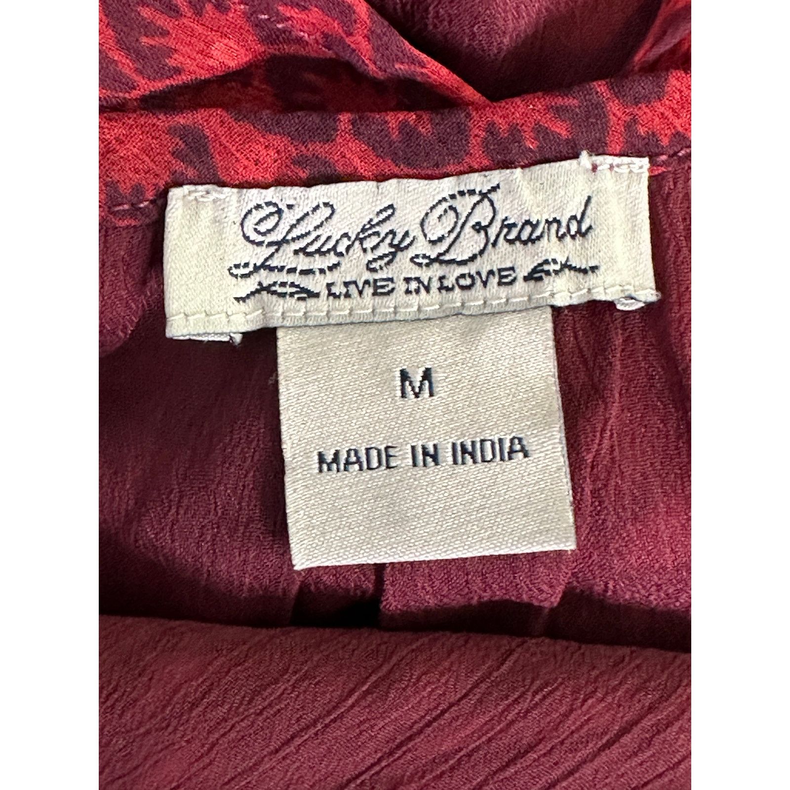 Lucky Brand Lucky Brand ref print long sleeved tunic blouse size Medium Size M / US 6-8 / IT 42-44 - 3 Thumbnail