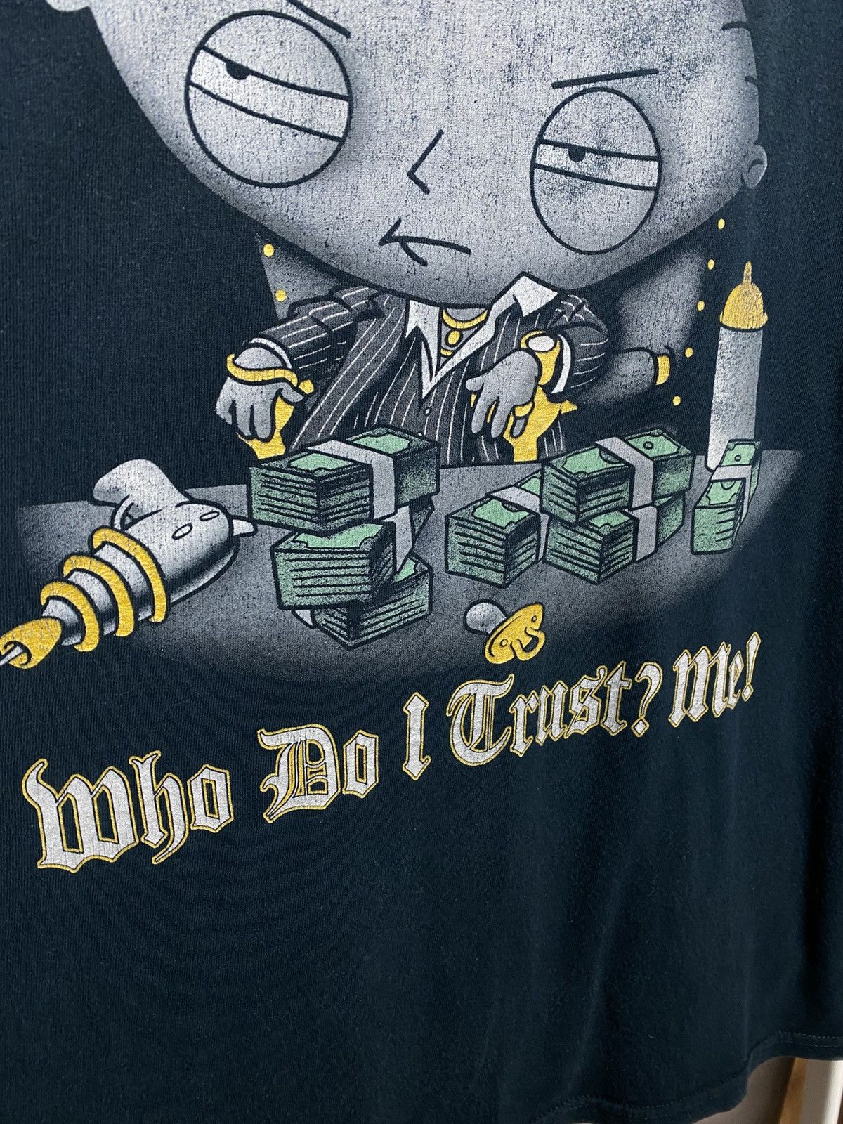 Vintage 🍿Vintage 2000 T-Shirt Family Guy Stevie Who Do I Trust? Me!🍿 Size US XL / EU 56 / 4 - 6 Thumbnail