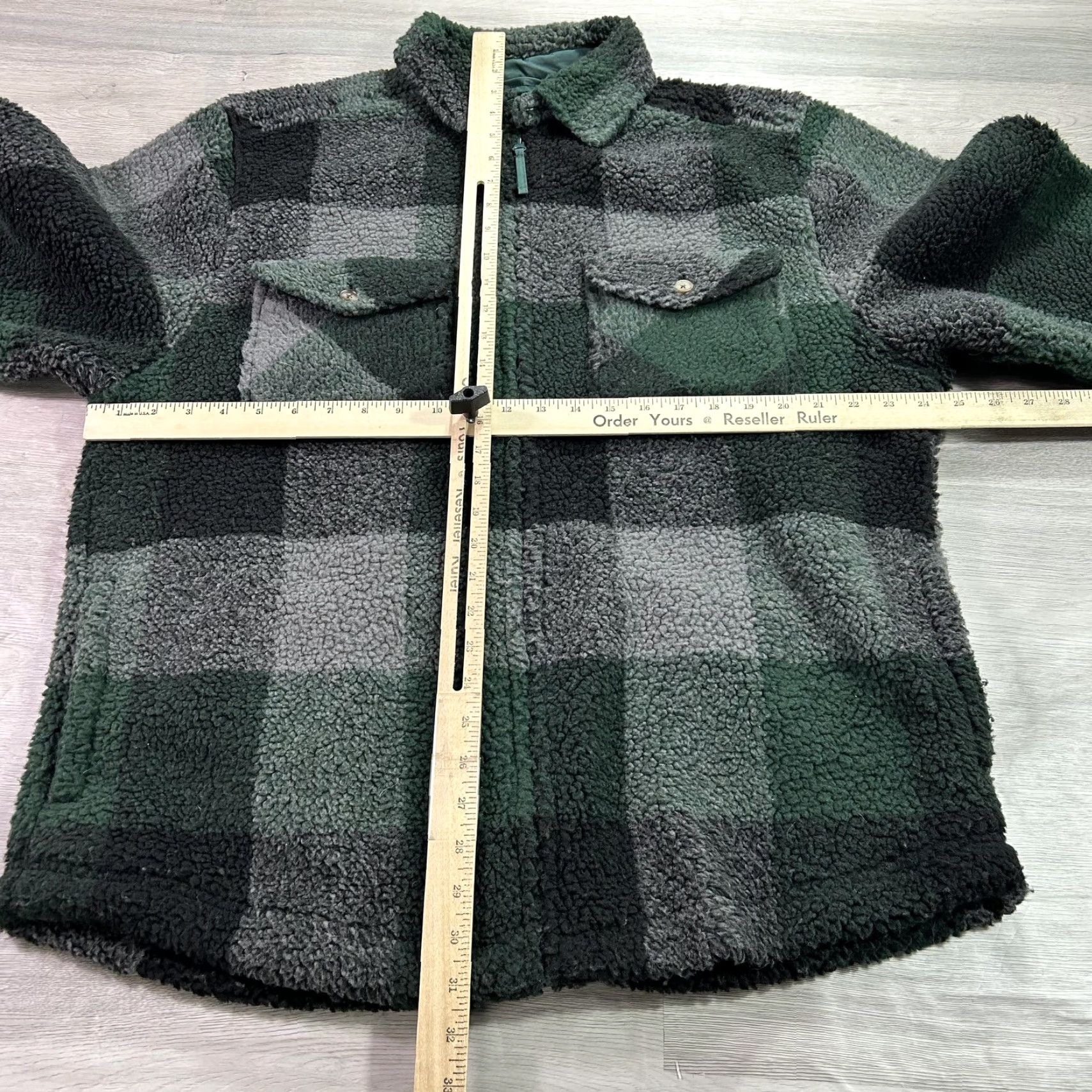 KAVU KAVU Jacket Mens XL Green Plaid Sherpa Fleece Full Zip Lined Outdoor Insulated Size US XL / EU 56 / 4 - 6 Thumbnail