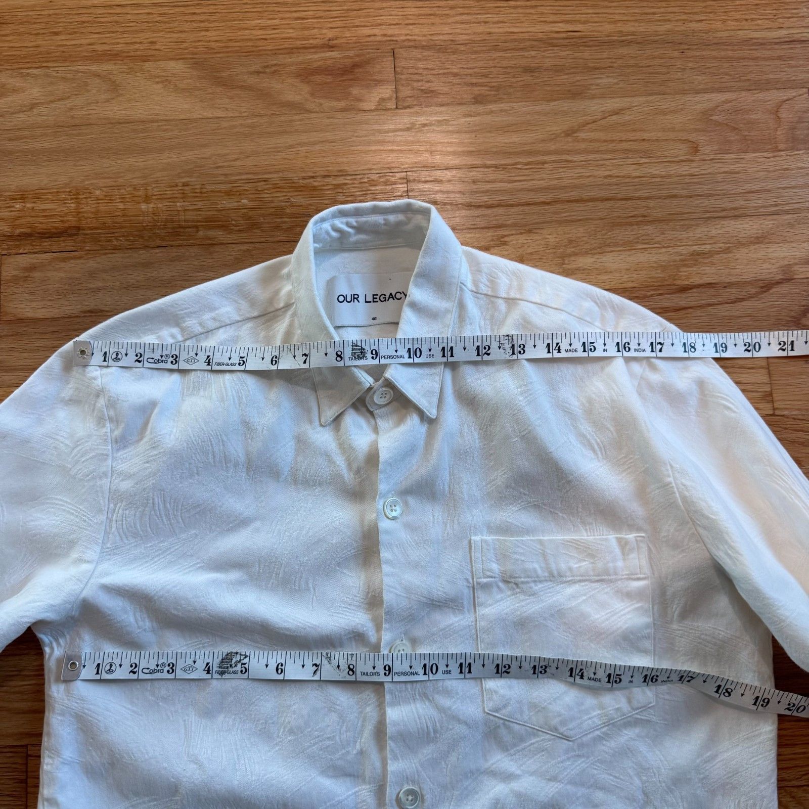 Our Legacy Our Legacy SS15 White Patten Woven Cotton Shirt Size US S / EU 44-46 / 1 - 5 Thumbnail
