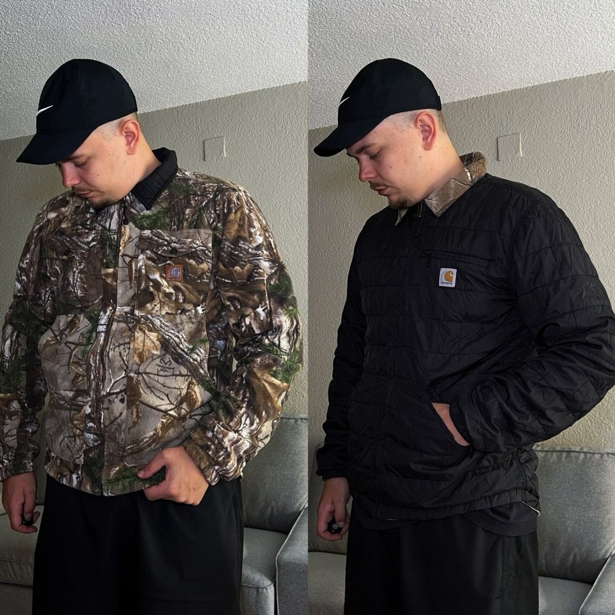 Vintage Carhartt Real Tree Fleece Double Jacket
