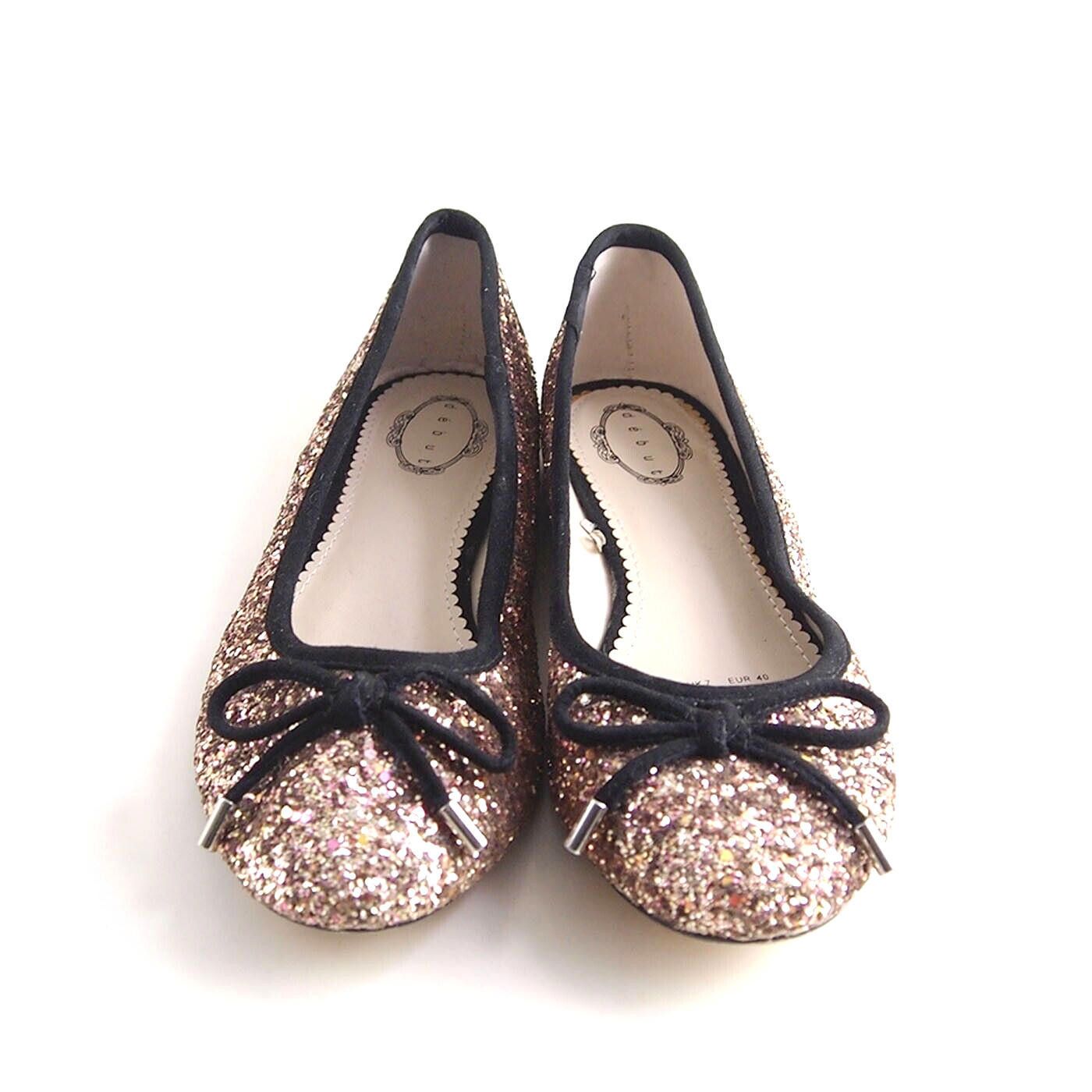Debut Debut Ballet Flats Rose Gold Glitter Womens EU 40 US 9.5 Size US 9.5 / IT 39.5 - 1 Thumbnail