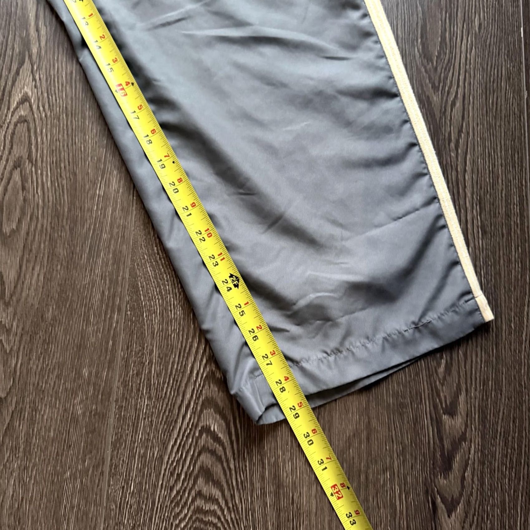 Vintage Y2K Baggy Track Pants Gray Wide-Leg Side Stripe Lounge Mens Womens 2XL XX Large Relaxed Fit Track Pants All American Comfort Size US 39 - 6 Thumbnail