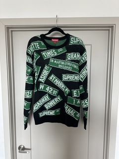 Supreme Street Signs Sweater | Grailed