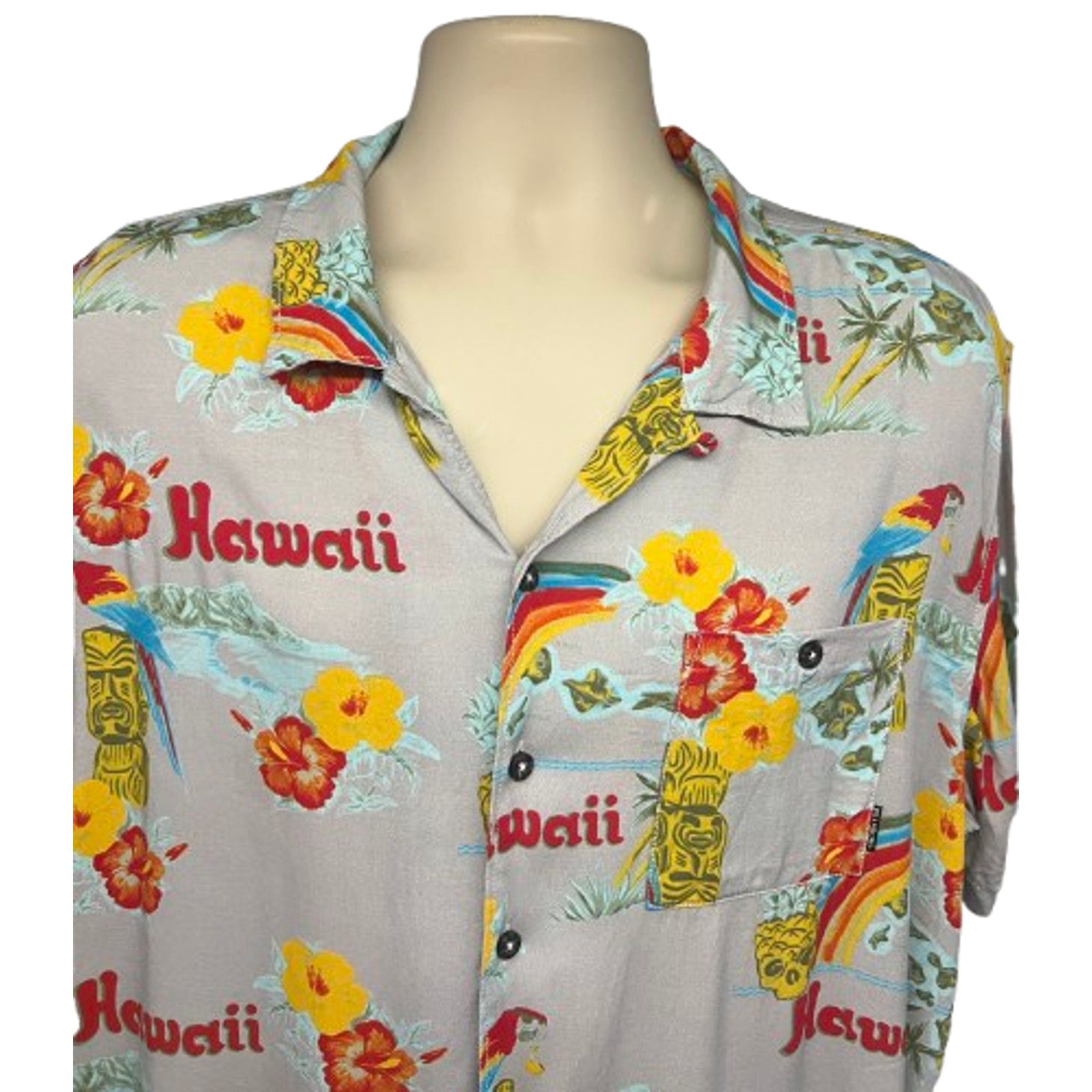 Billabong Billabong Y2K Floral Hawaiian Tiki Surfer Shirt Large Pocket Size US L / EU 52-54 / 3 - 4 Thumbnail