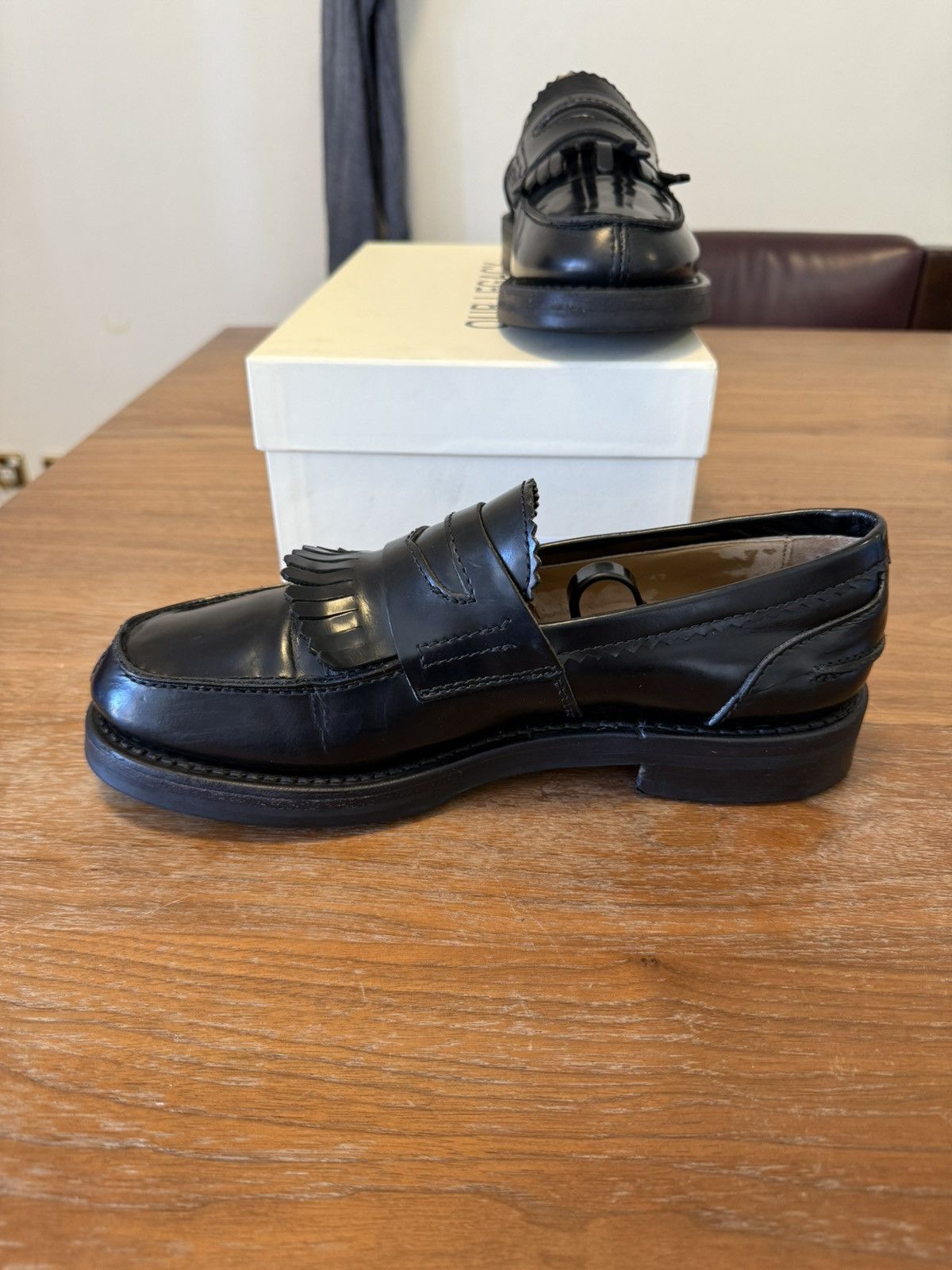 Our Legacy Our legacy black fringed loafers Size US 9 / EU 42 - 3 Thumbnail