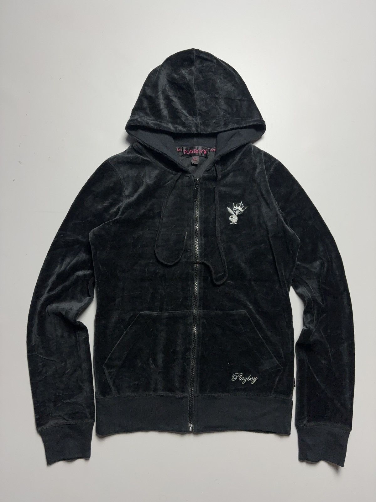 Juicy Couture Playboy Vintage RARE PLAYBOY VELOUR ZIP HOODIE TRACKSUIT 00s Grailed