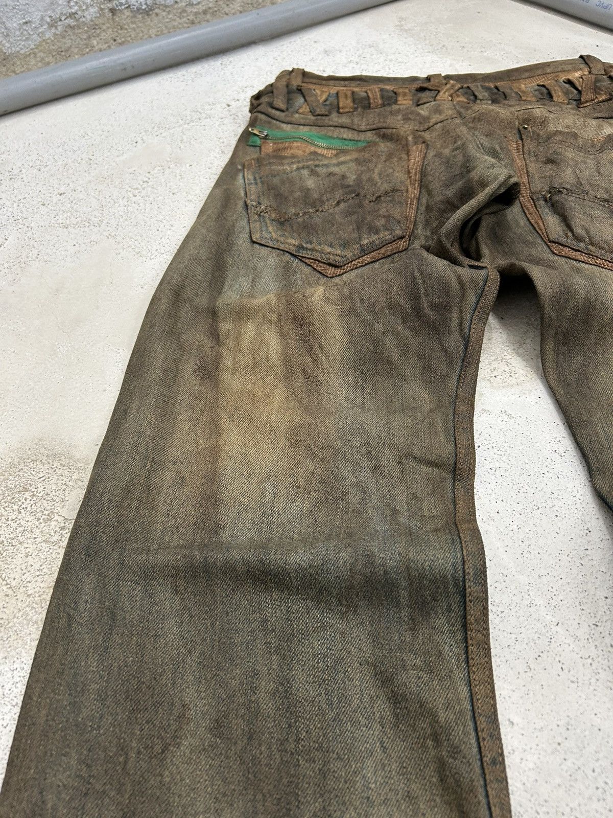 GOSTAR DE FUGA Vintage Normanbros Japan Double Waist Mud Washed Dirty Size US 31 - 17 Thumbnail