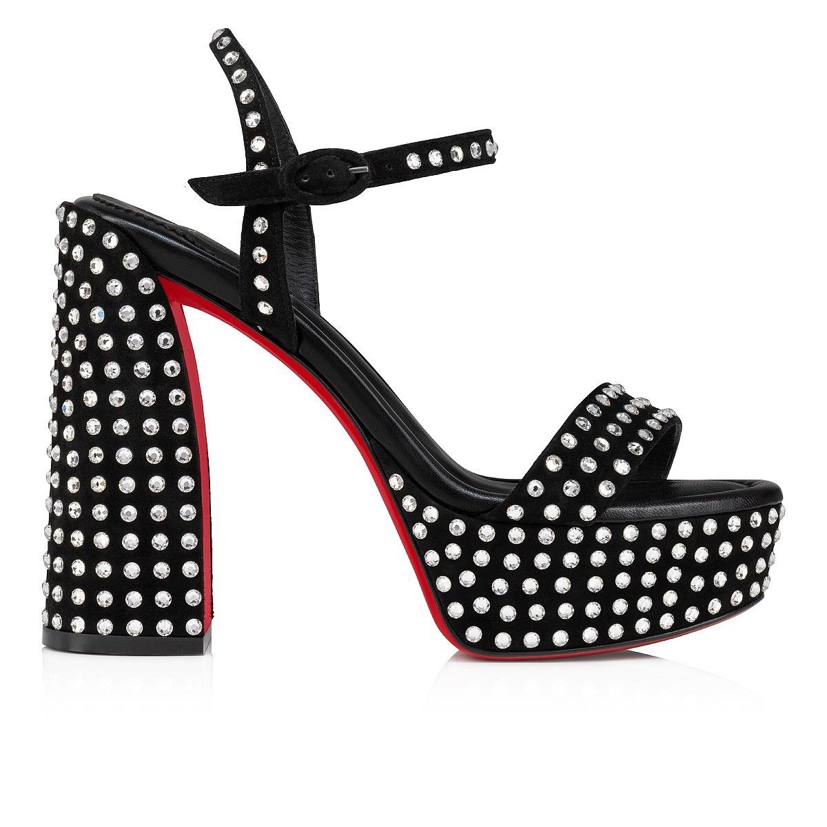 Christian Louboutin o1s1wg110125 Movida Jane Sandals in Black Size US 10 / IT 40 - 2 Thumbnail