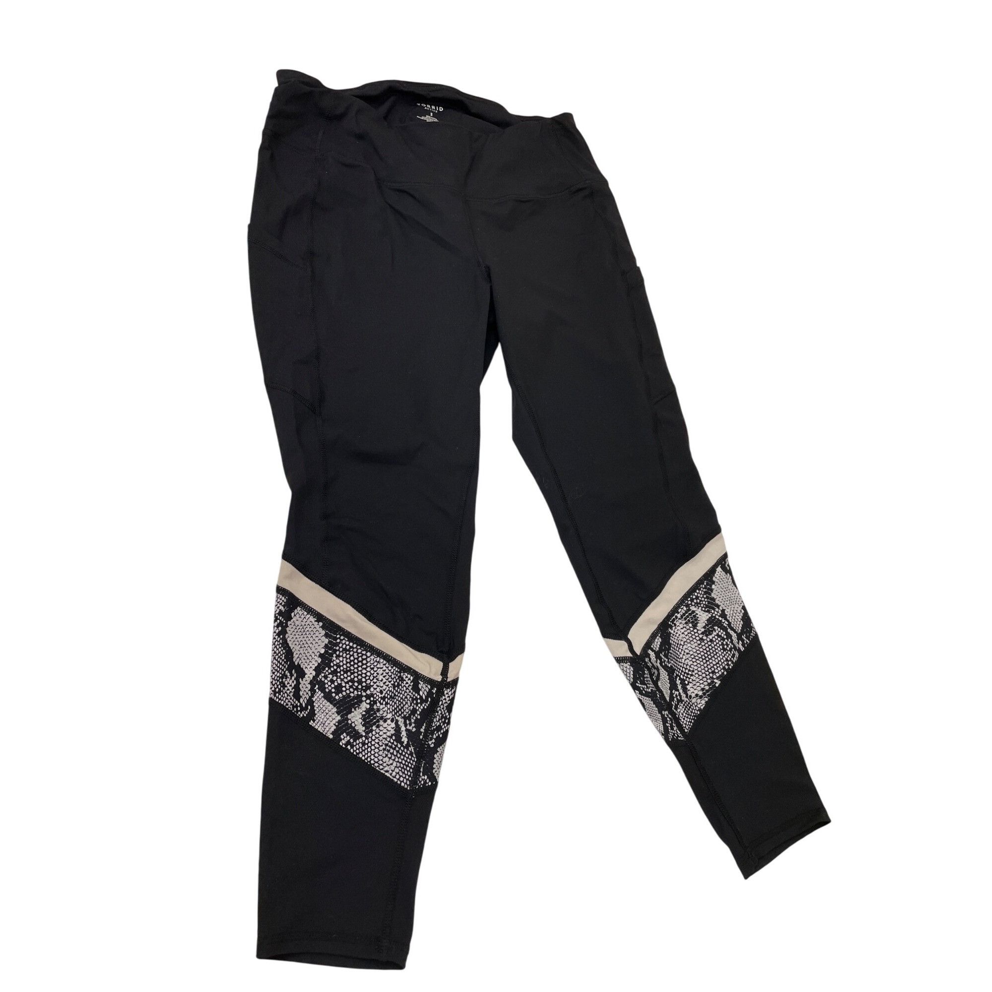 Torrid Torrid Womens Black snake print Activewear Leggings Size 2 S Size 26" / US 2 / IT 38 - 11 Thumbnail