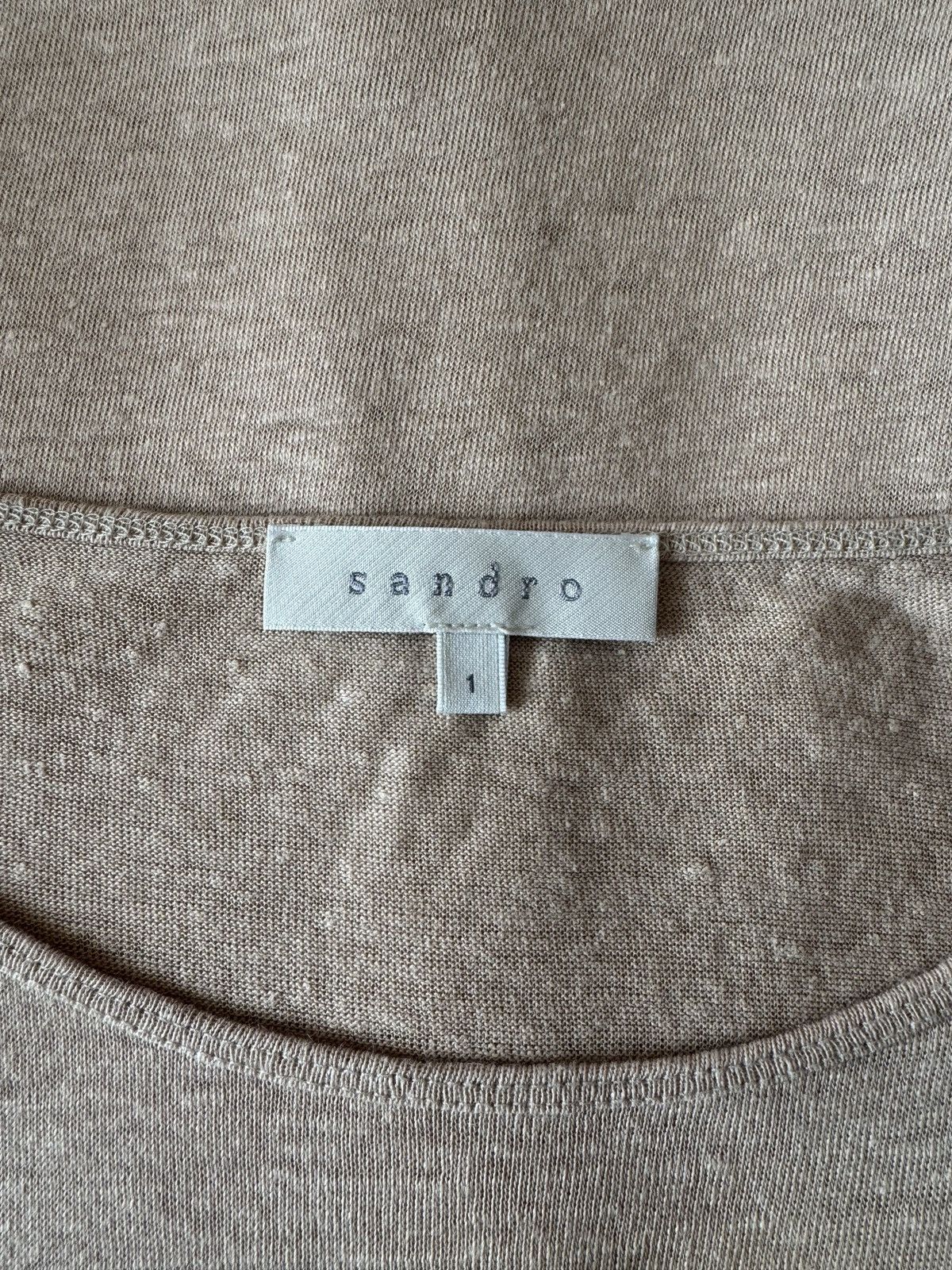 Sandro 🔥🔥 Sandro “Egoism Kills” Linen T-Shirt Size S / US 4 / IT 40 - 4 Thumbnail