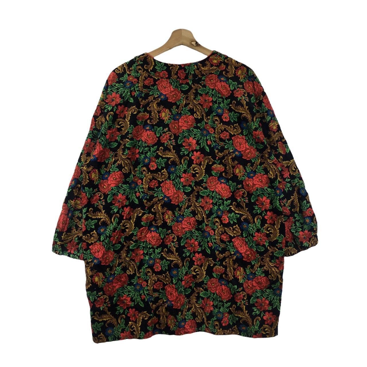 Kenzo Vtg KENZO PARIS AOP All Over Print Floral Roses Dress Size XL / US 12-14 / IT 48-50 - 4 Thumbnail
