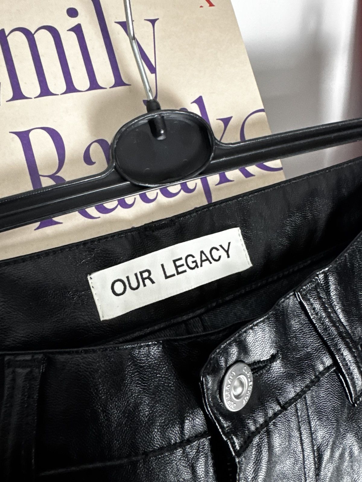 Our Legacy OUR LEGACY FAKE Leather pants moto Archive Hype Streetwear Size US 31 - 3 Thumbnail