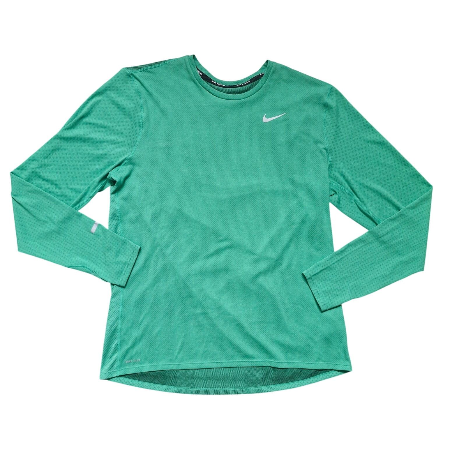 Nike Nike Shirt Mens Large Green Dri Fit Long Sleeve Crew Neck Size US L / EU 52-54 / 3 - 1 Thumbnail