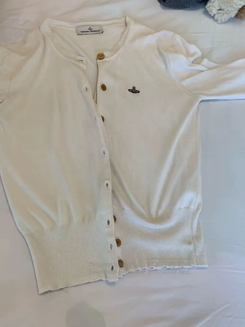 Vivienne Westwood Vivienne Westwood Saturn Embroidered Knit Cardigan, 85% Co Size XS / US 0-2 / IT 36-38 - 1 Thumbnail