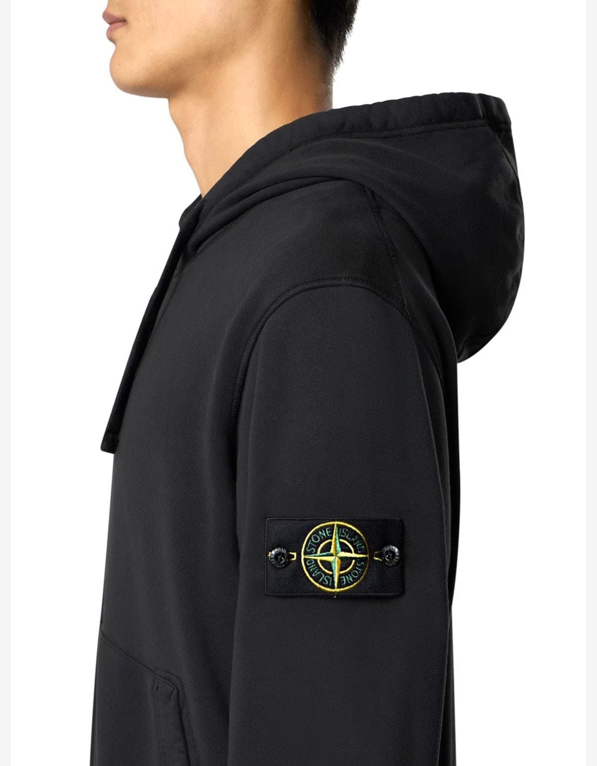 Stone Island Stone Island Black Organic Cotton Zip Hoodie Size US XXL / EU 58 / 5 - 2 Thumbnail