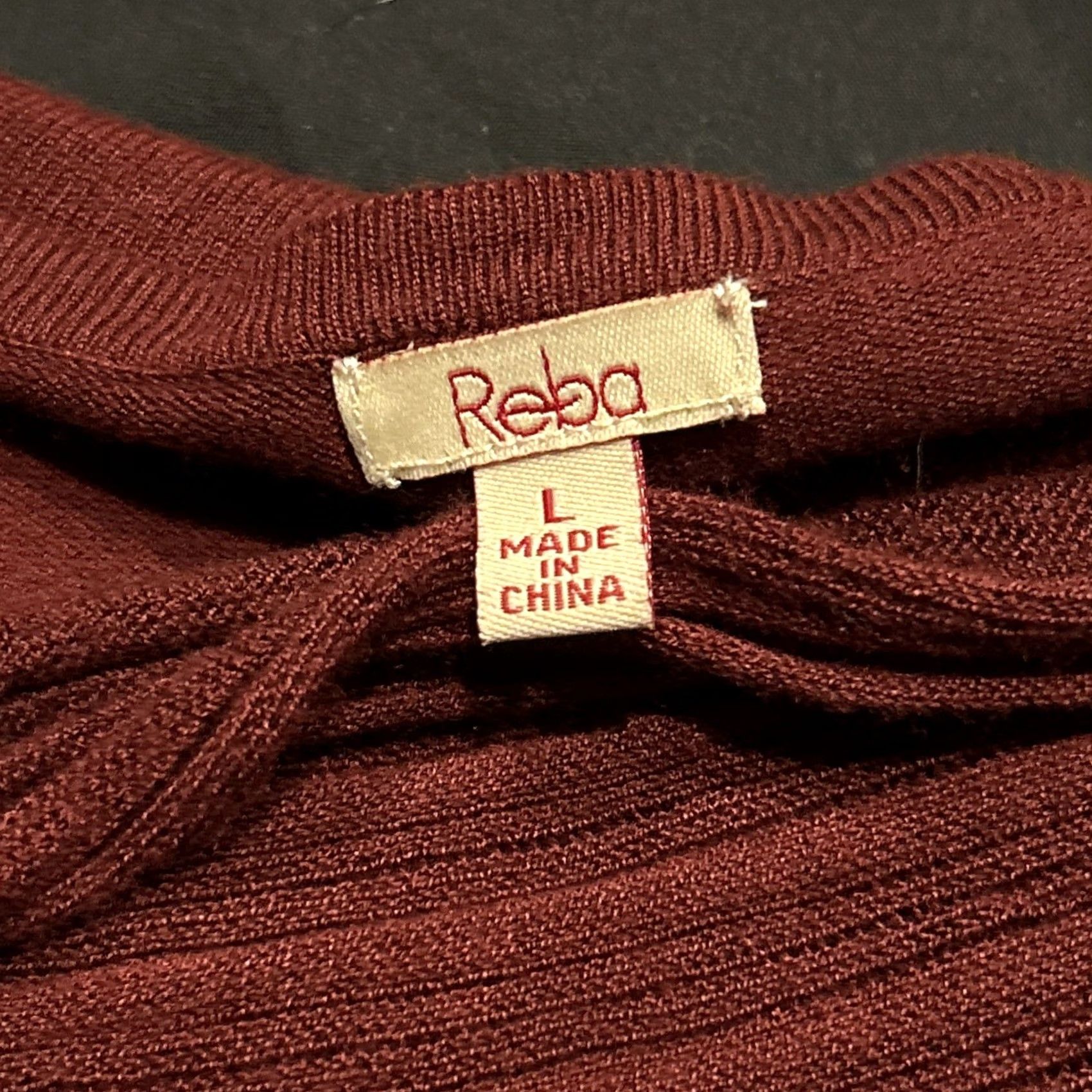 Vintage Reba Blouse Shirt L Red Rayon Blend Long Sleeve Round Neck Women's Bohemian Basic 30" Chest 19" Vintage No Size L / US 10 / IT 46 - 2 Thumbnail