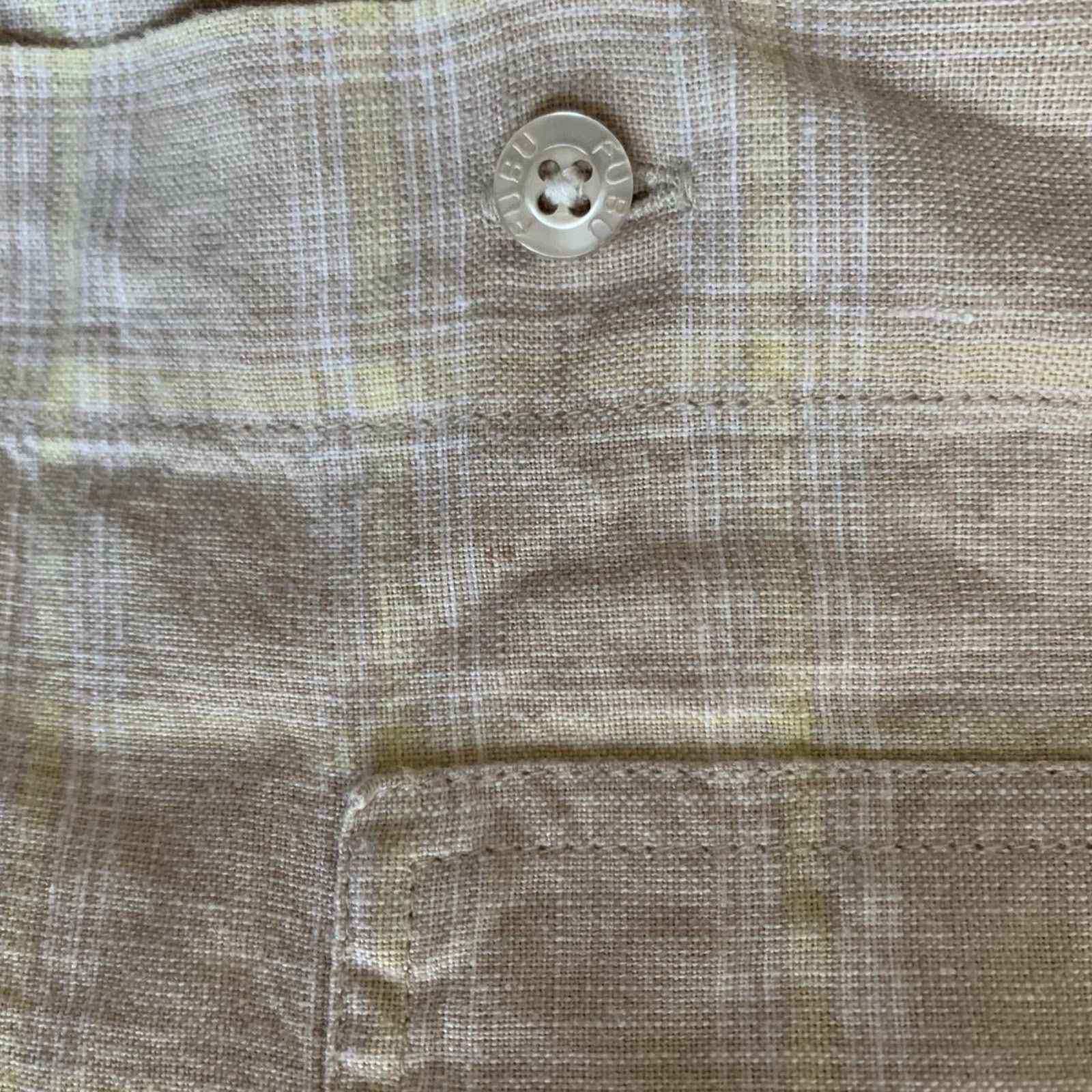 Fubu Vintage Y2K Fubu Beige Button Up Short Sleeve Size M Size US M / EU 48-50 / 2 - 4 Thumbnail