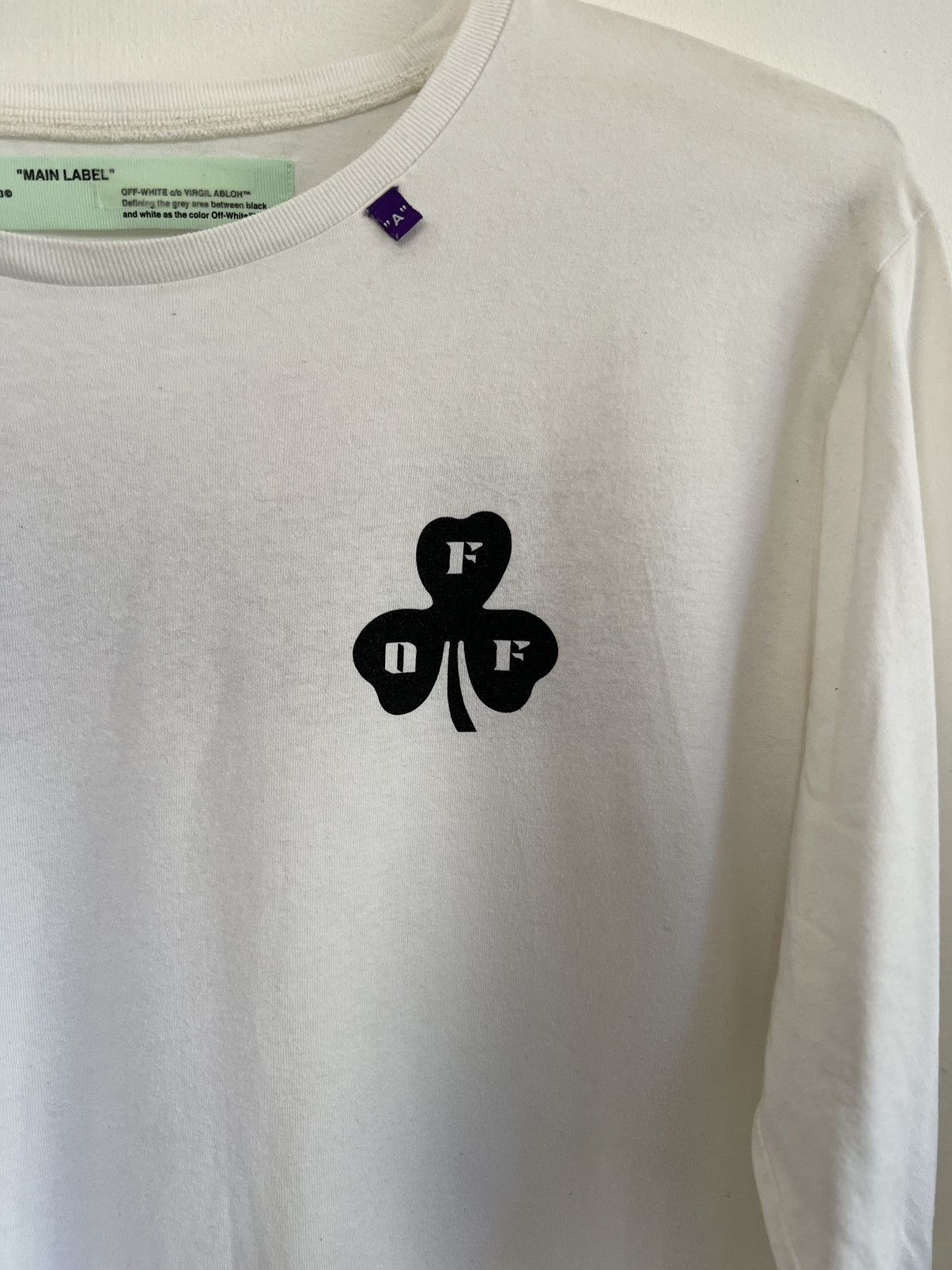 Off-White Off white Clover Long Sleeve TEE Size US L / EU 52-54 / 3 - 4 Thumbnail