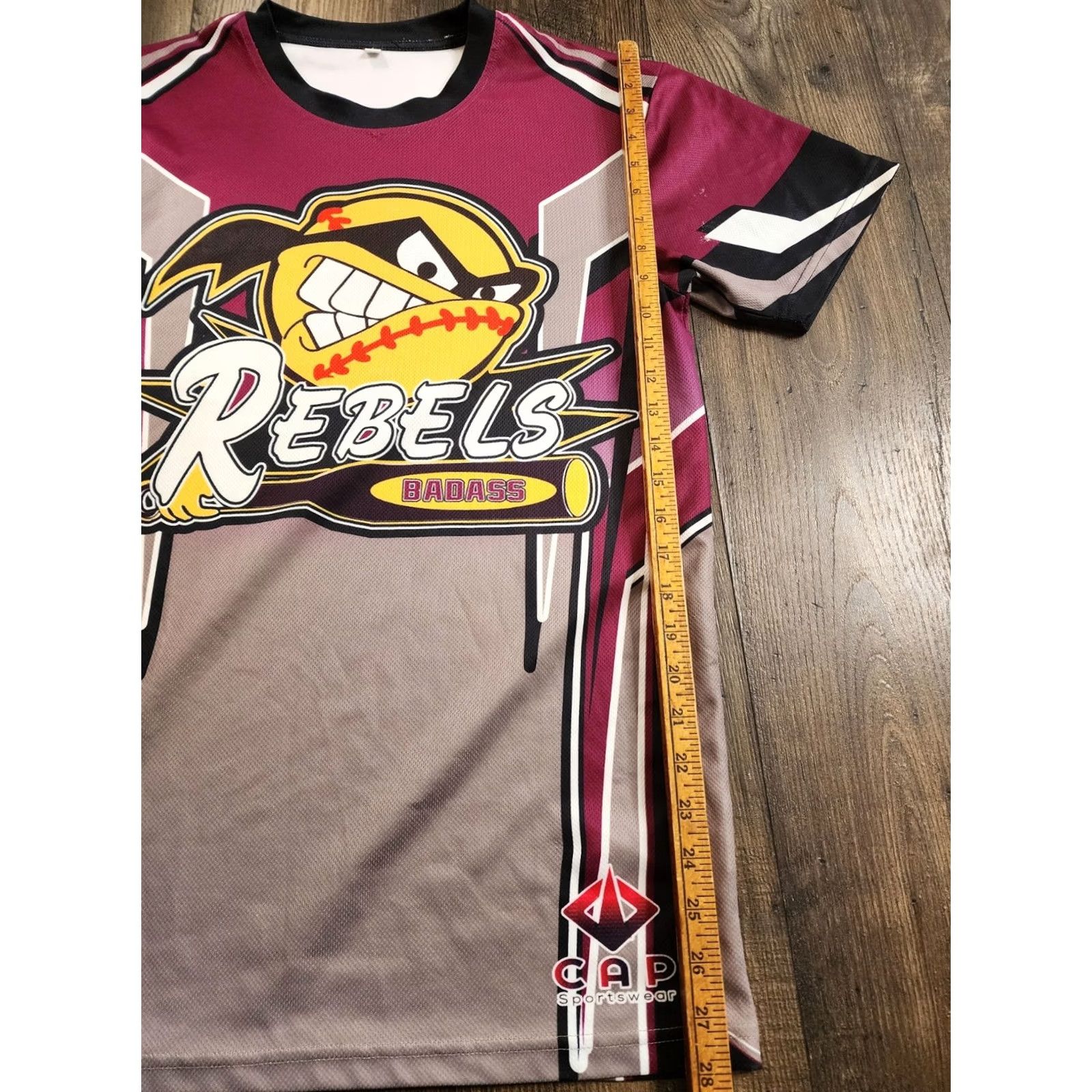 Vintage Mens M Badass Rebels Softball Jersey T Shirt Distressed Muscle Nike Shirts: No, incorrect Size US M / EU 48-50 / 2 - 4 Thumbnail