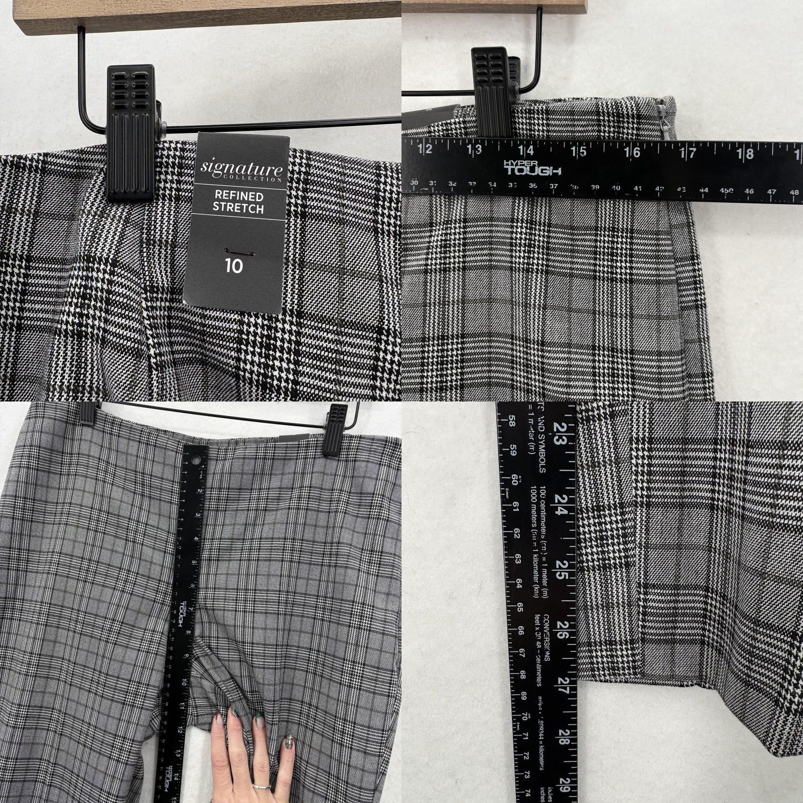 White House Black Market White House Black Market Pants Womens 10 Gray Plaid Signature Refined Stretch Dress Pants Women Regular Size 10 Gray Plaid Refined Stretch Size 32" / US 10 / IT 46 - 8 Thumbnail