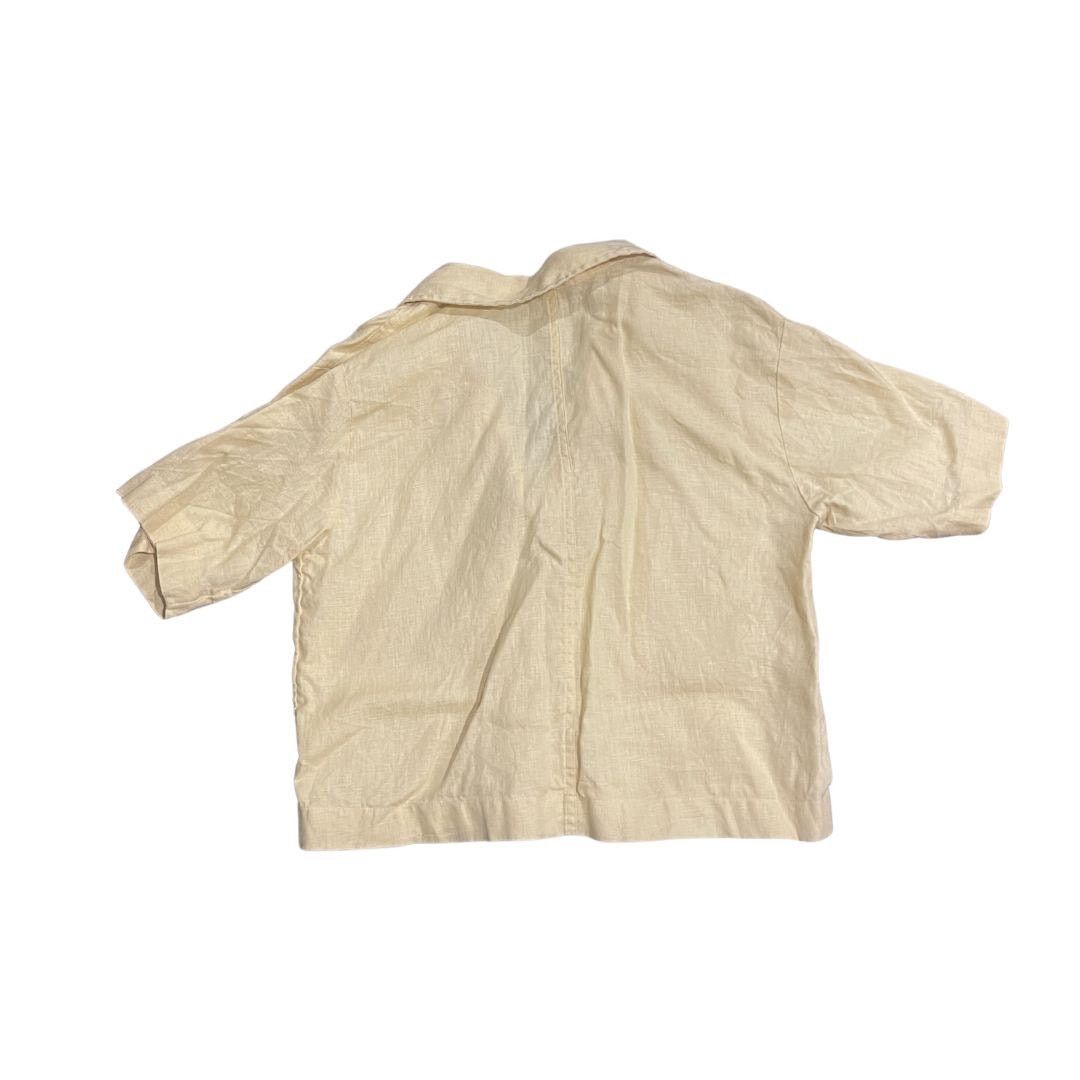 Madewell Boxy Fit 100% Linen Resort Crop Shirt Small Vacation Summer Size S / US 4 / IT 40 - 3 Thumbnail