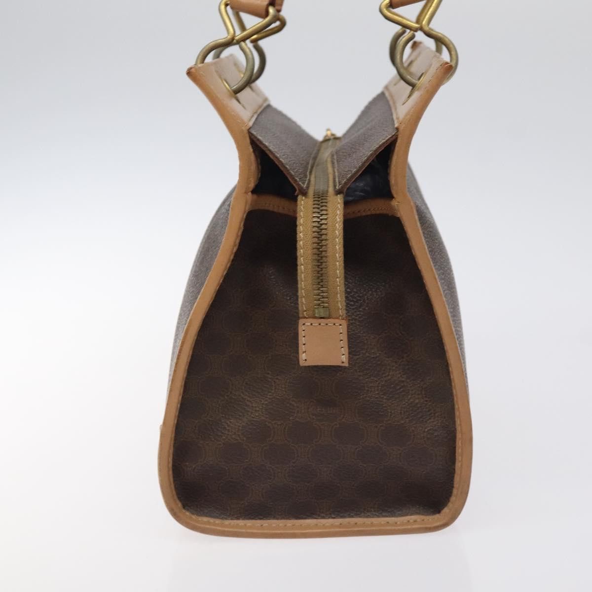 Celine CELINE Macadam Canvas Hand Bag Pvc Leather Brown Gold Size ONE SIZE - 5 Thumbnail