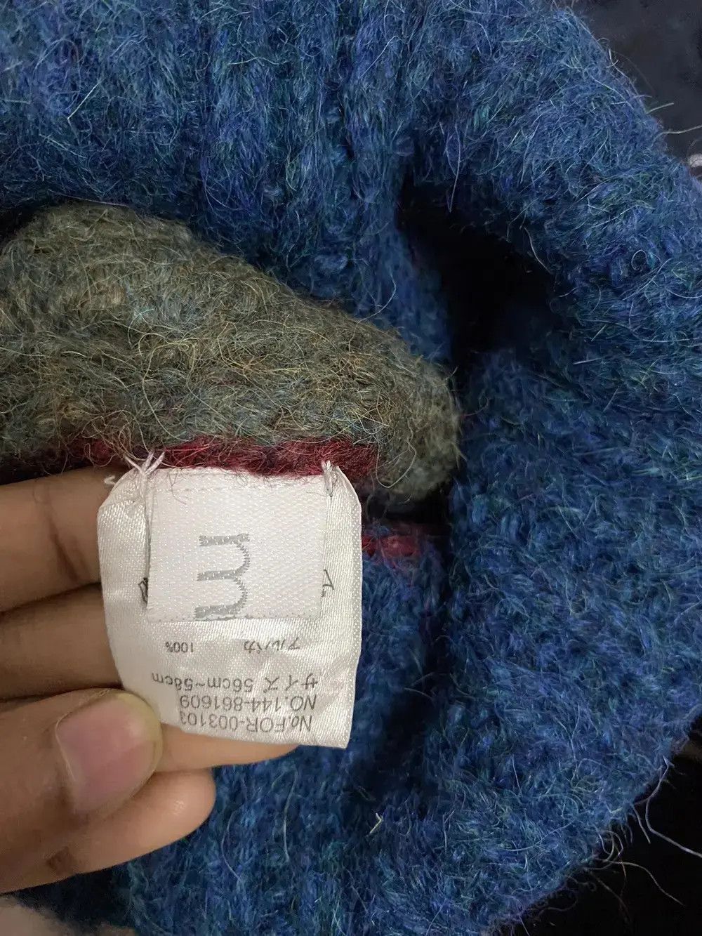 Japanese Brand Japanese Brand Milsa Patwork Knit Beanie Hat Size ONE SIZE - 5 Thumbnail