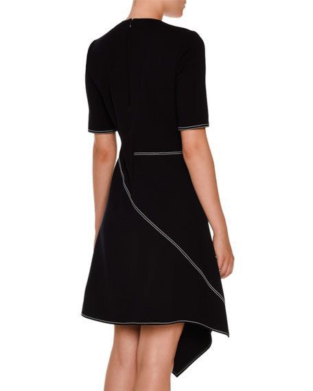 Stella McCartney Stella McCartney Topstitch Asymmetrical Dress Size M / US 6-8 / IT 42-44 - 3 Thumbnail