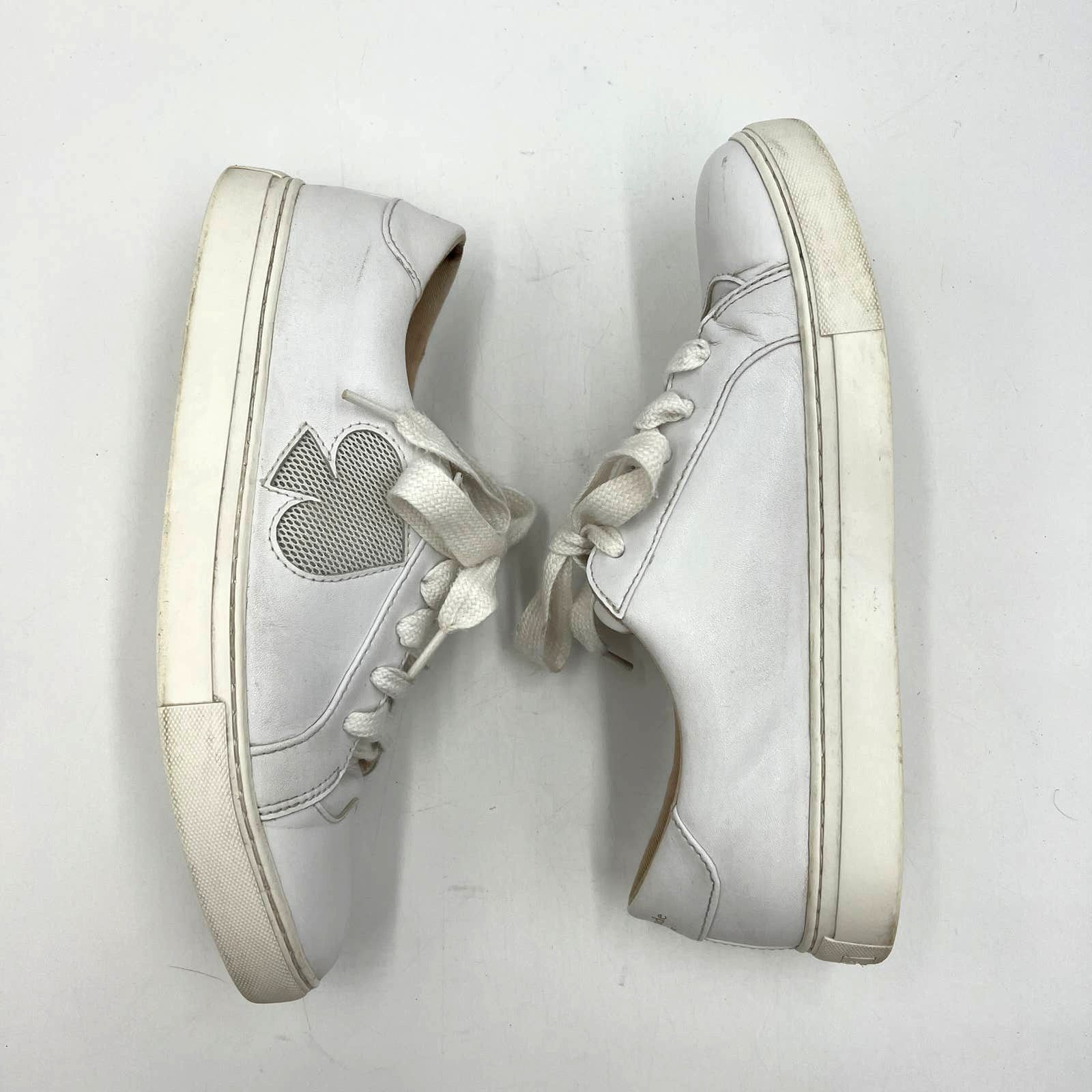 Kate Spade Kate Spade Fez Low Top Sneakers White Leather Size US 8.5 / IT 38.5 - 9 Thumbnail