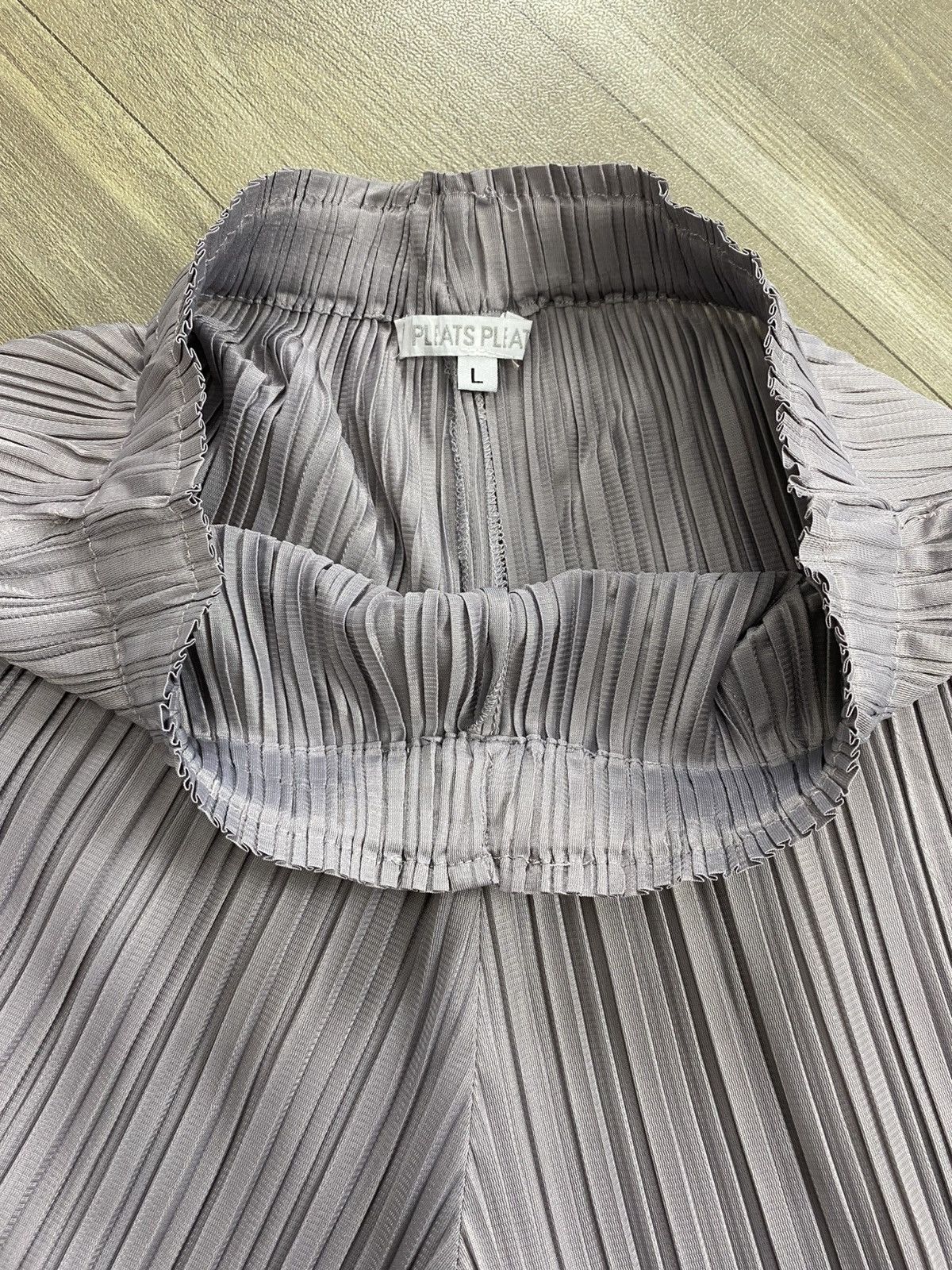 Pleats Please Issey Miyake Vintage Pleats Please Issey Miyake Wide Leg Pants Dark Gray Size US 28 / EU 44 - 8 Thumbnail