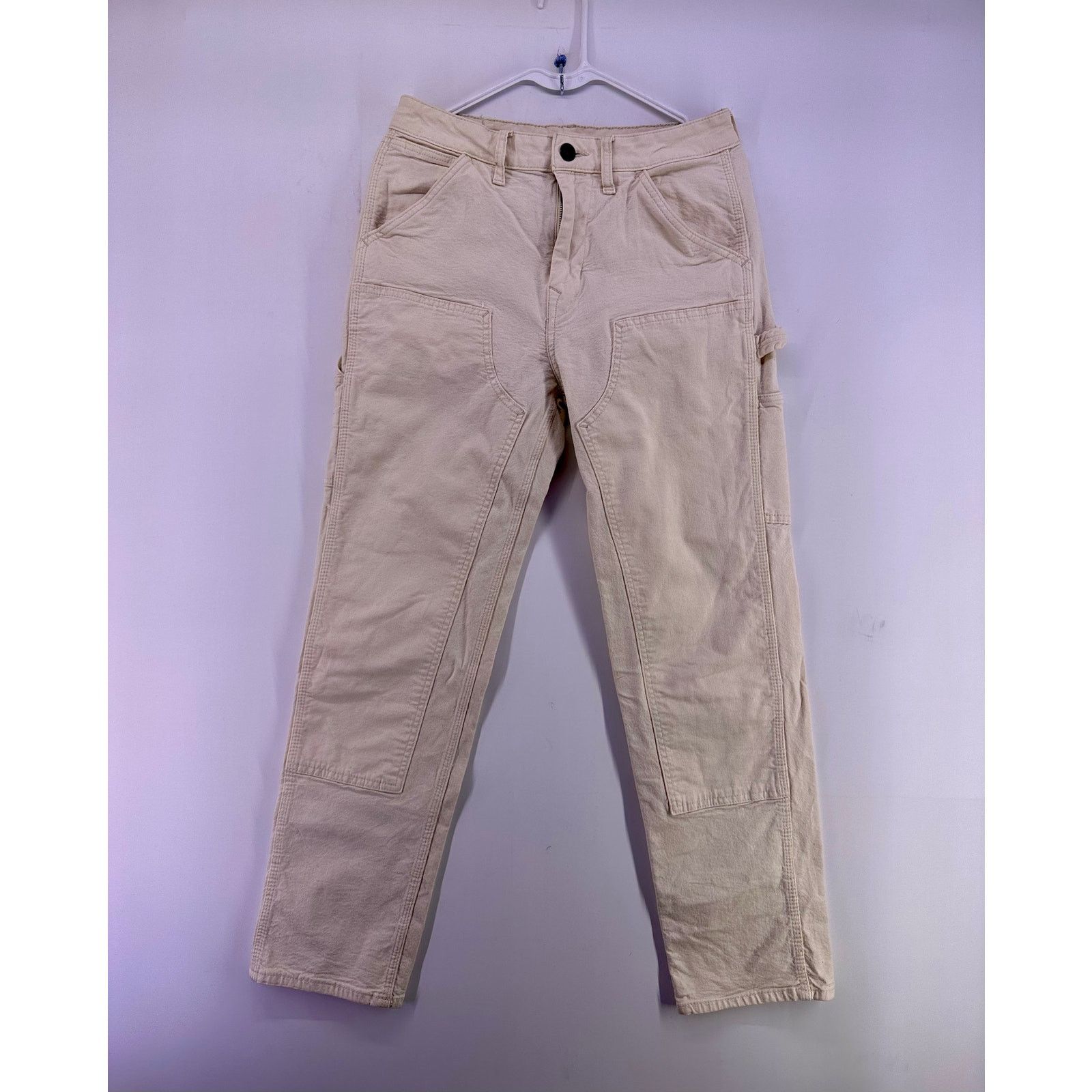 American Eagle Outfitters American Eagle Beige Tan Carpenter Double Knee Size 29/30 Size US 29 - 1 Thumbnail