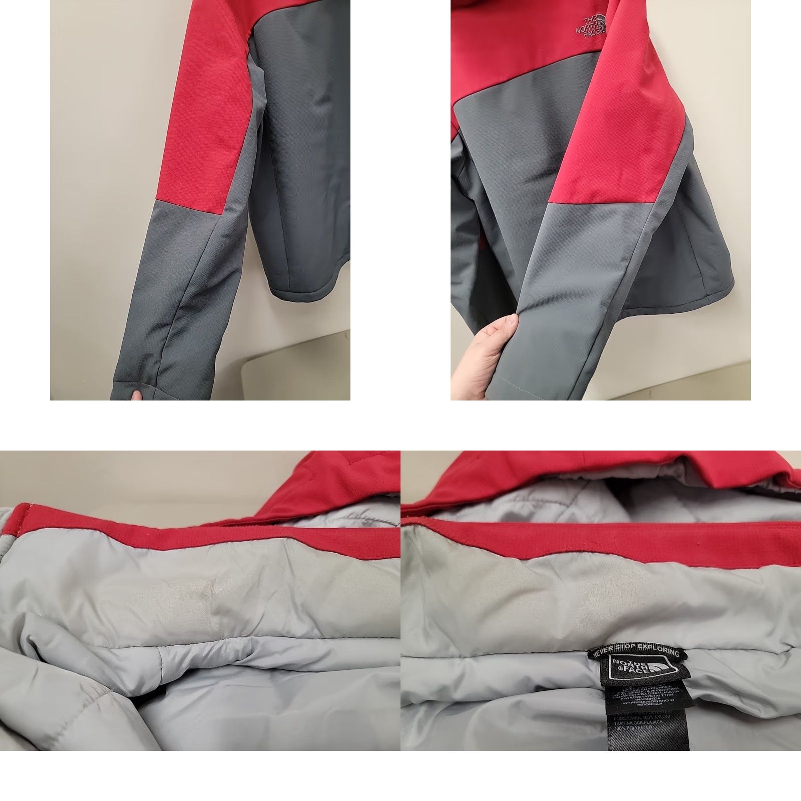 Vintage Northface Apex Elevation Ski Snowboard Jacket Hood Men’s M Red/Gray Size US M / EU 48-50 / 2 - 9 Thumbnail