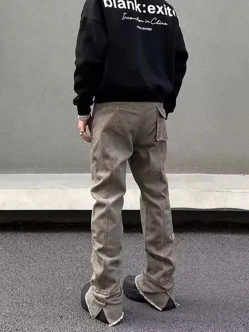 Japanese Brand VIBE Vintage Maillard brown paneled bootcut work jeans Size US 32 / EU 48 - 4 Thumbnail