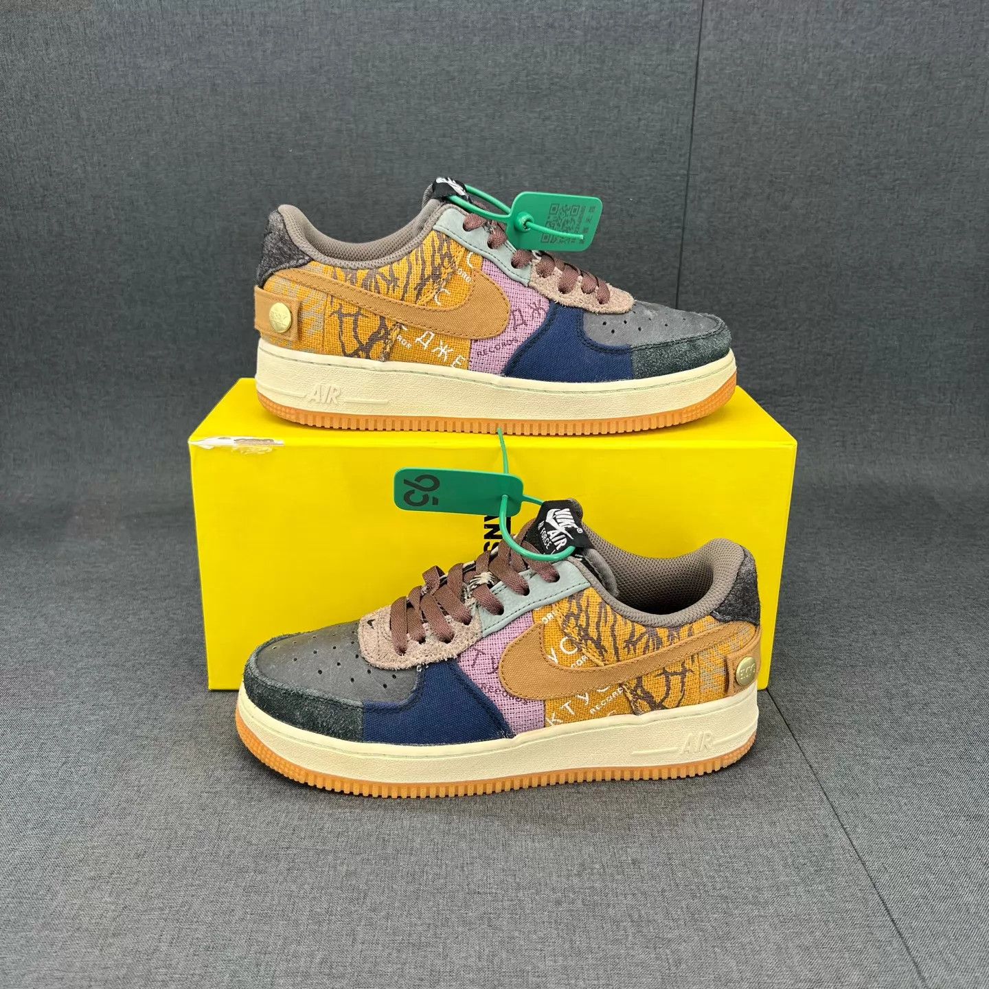 Nike AF1 TS Color Blocked Khaki Size US 6.5 / EU 39-40 - 2 Thumbnail