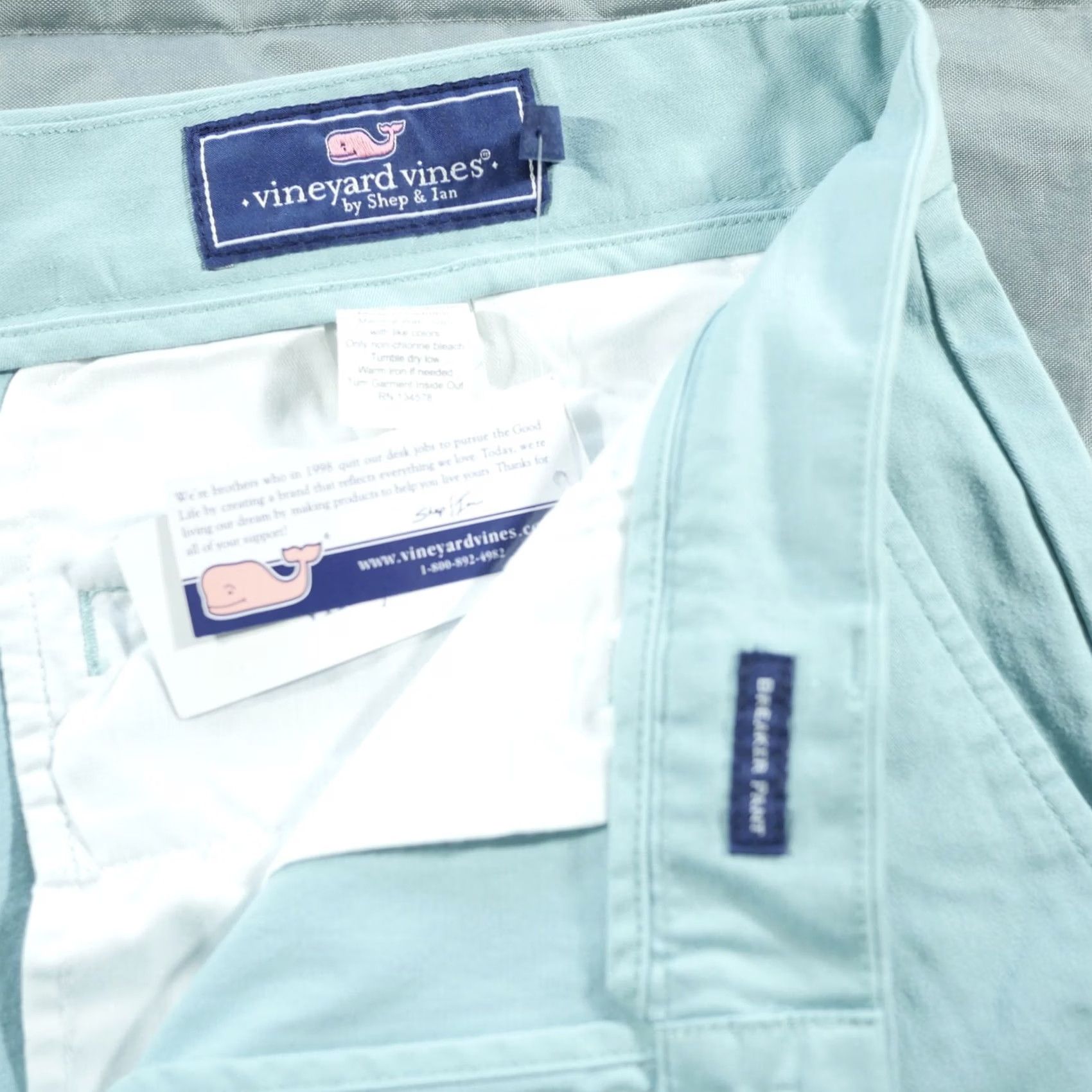 Vineyard Vines Vineyard Vines Pants Mens 33x32 Breaker Chino Trousers Elastic Flat Front Classic POCKETS Canvas Cotton Green 90s Preppy Sports (Adult Mens) Size US 33 - 4 Thumbnail