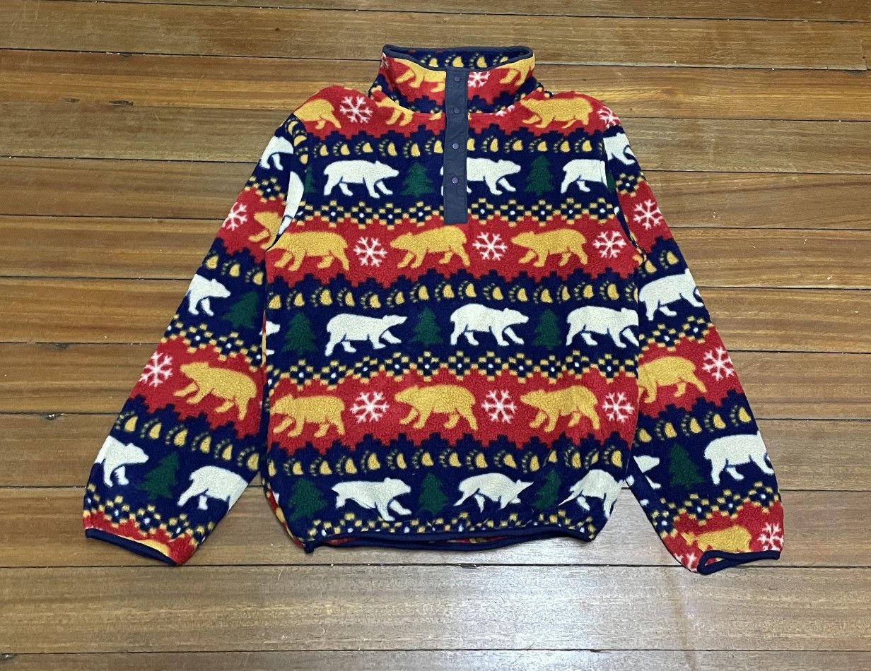 L.L. Bean Very Rare Vintage Brand LL Bean Navajo Fleece Jacket 1980s Size US L / EU 52-54 / 3 - 1 Thumbnail