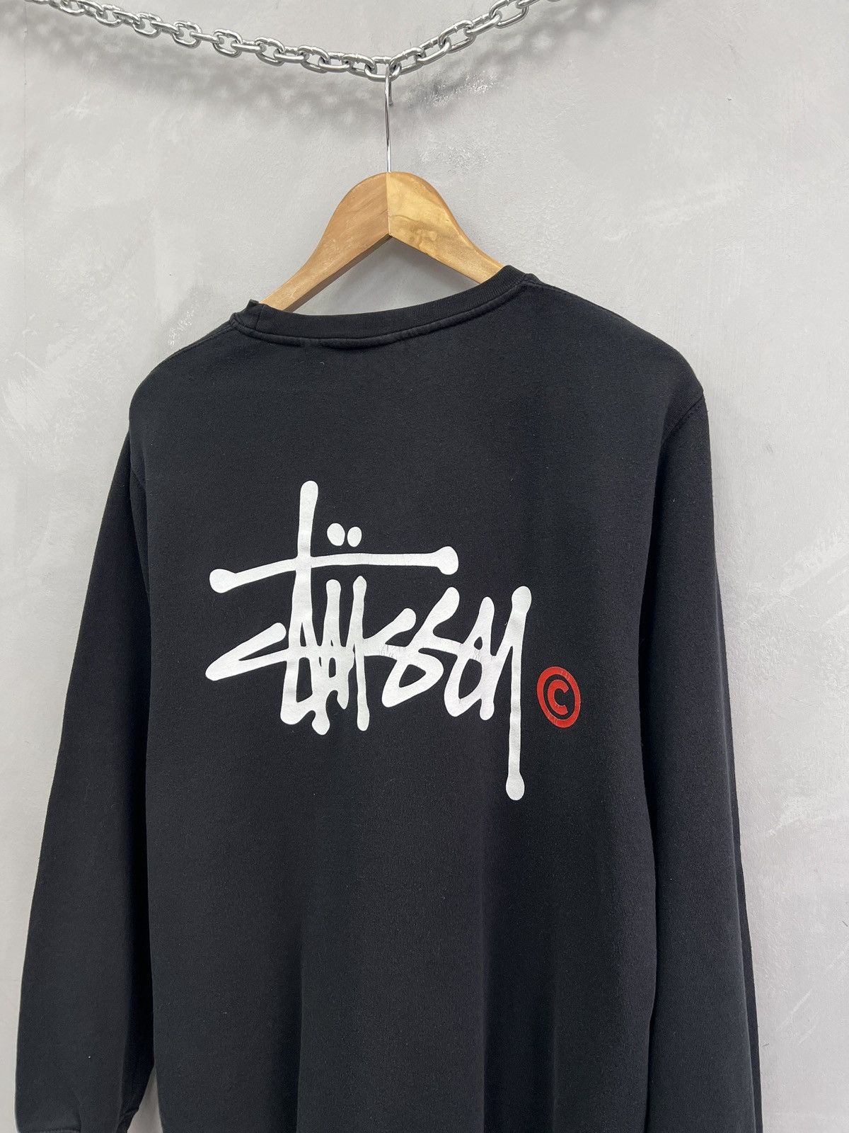Stussy Stussy Small Logo Black Crewneck 90s Skate Street Style Size US L / EU 52-54 / 3 - 12 Thumbnail