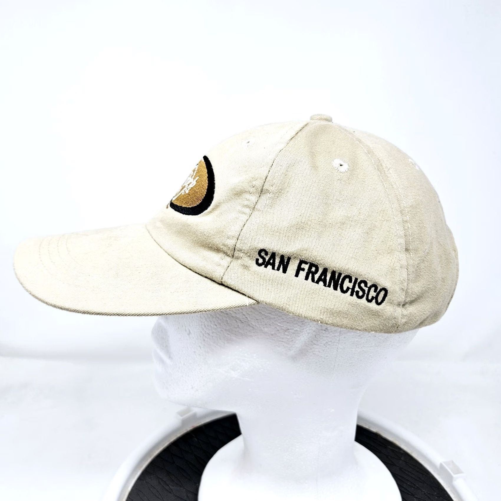 Hard Rock Cafe VINTAGE Hard Rock Cafe Hat Cap Strapback Beige One Size Men Baseball Cap Love All Serve All China 90s Rock Cap Mens Size ONE SIZE - 5 Thumbnail