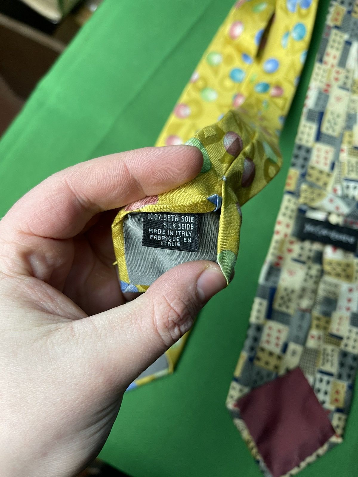 Kenzo × Vintage × Yves Saint Laurent lot of 5 vintage tie Burberrys, YSL, KENZO, made in Italy Size ONE SIZE - 5 Thumbnail