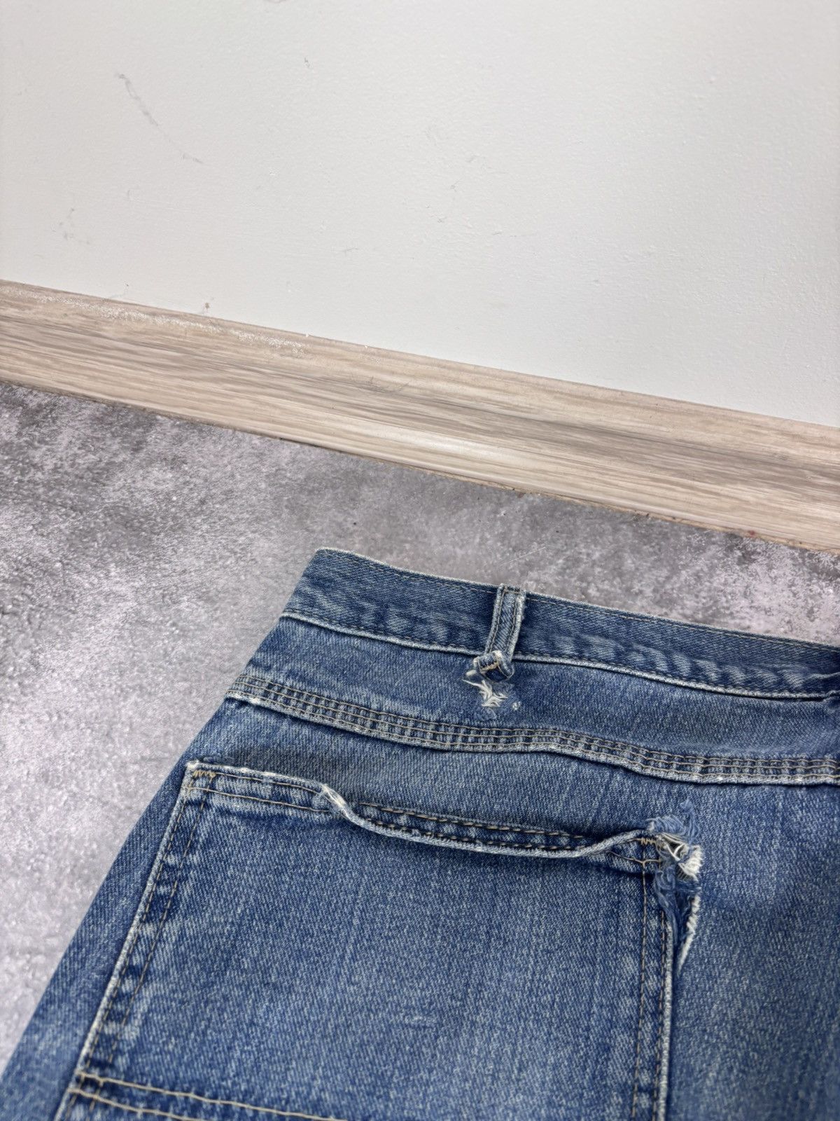 Dickies Dickies Men’s Denim Jeans Faded Blue USA Carpenter Workwear Size US 36 / EU 52 - 6 Thumbnail