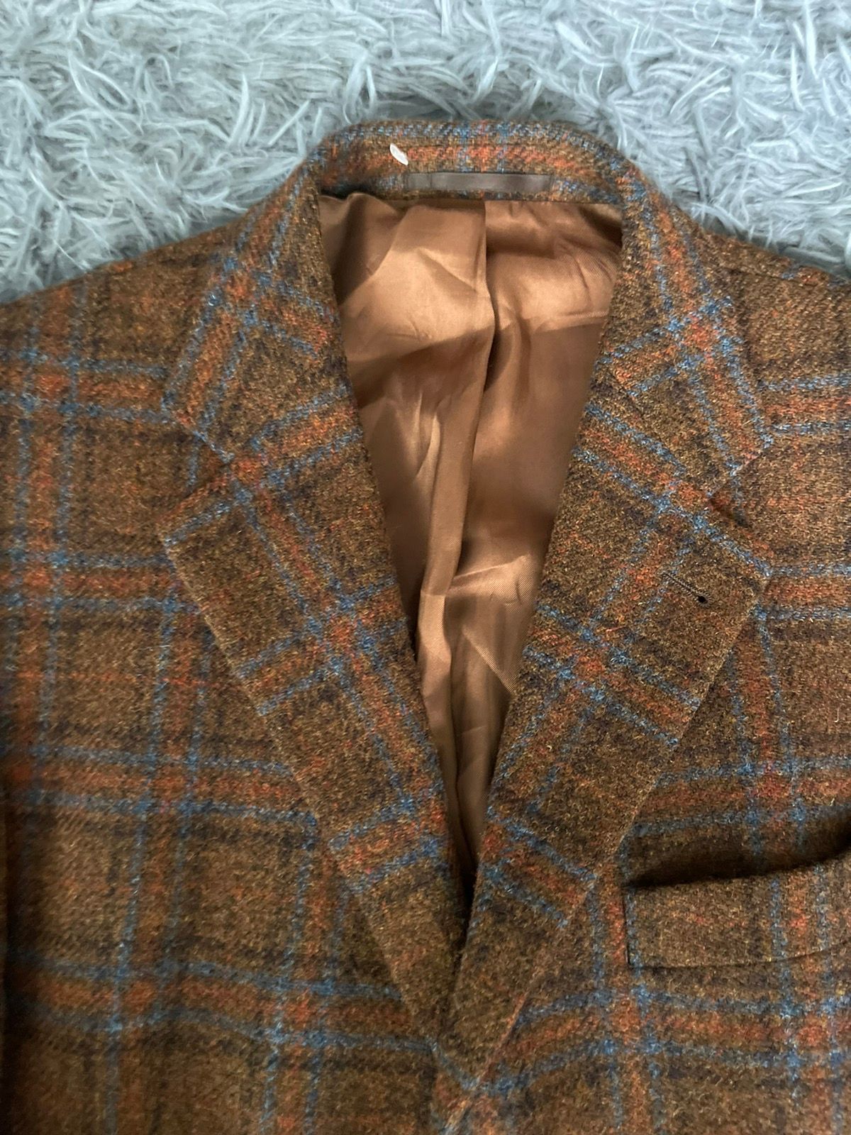 Vintage 90s vintage Harris Tweed wool blazer Size 50R - 3 Thumbnail