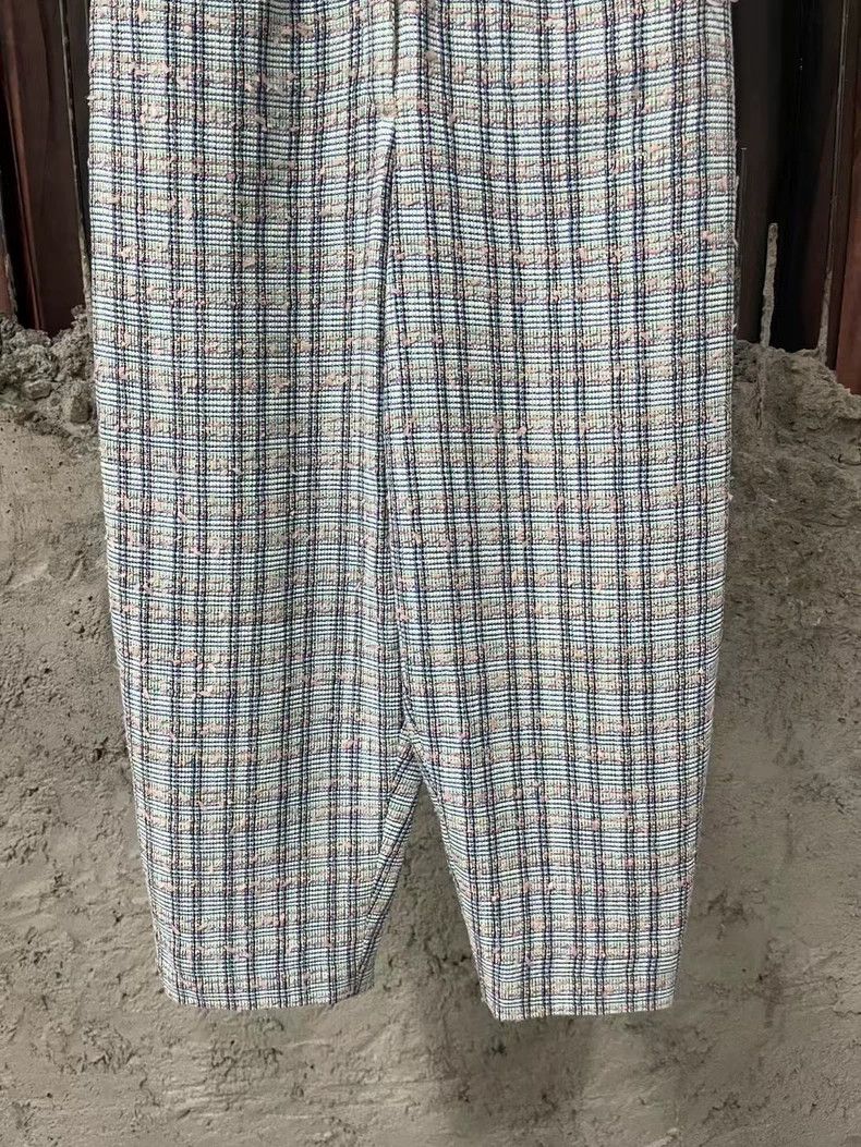 Chanel Chanel Mint blue tweed lantern pants Size 24" / US 00 / IT 34 - 4 Thumbnail