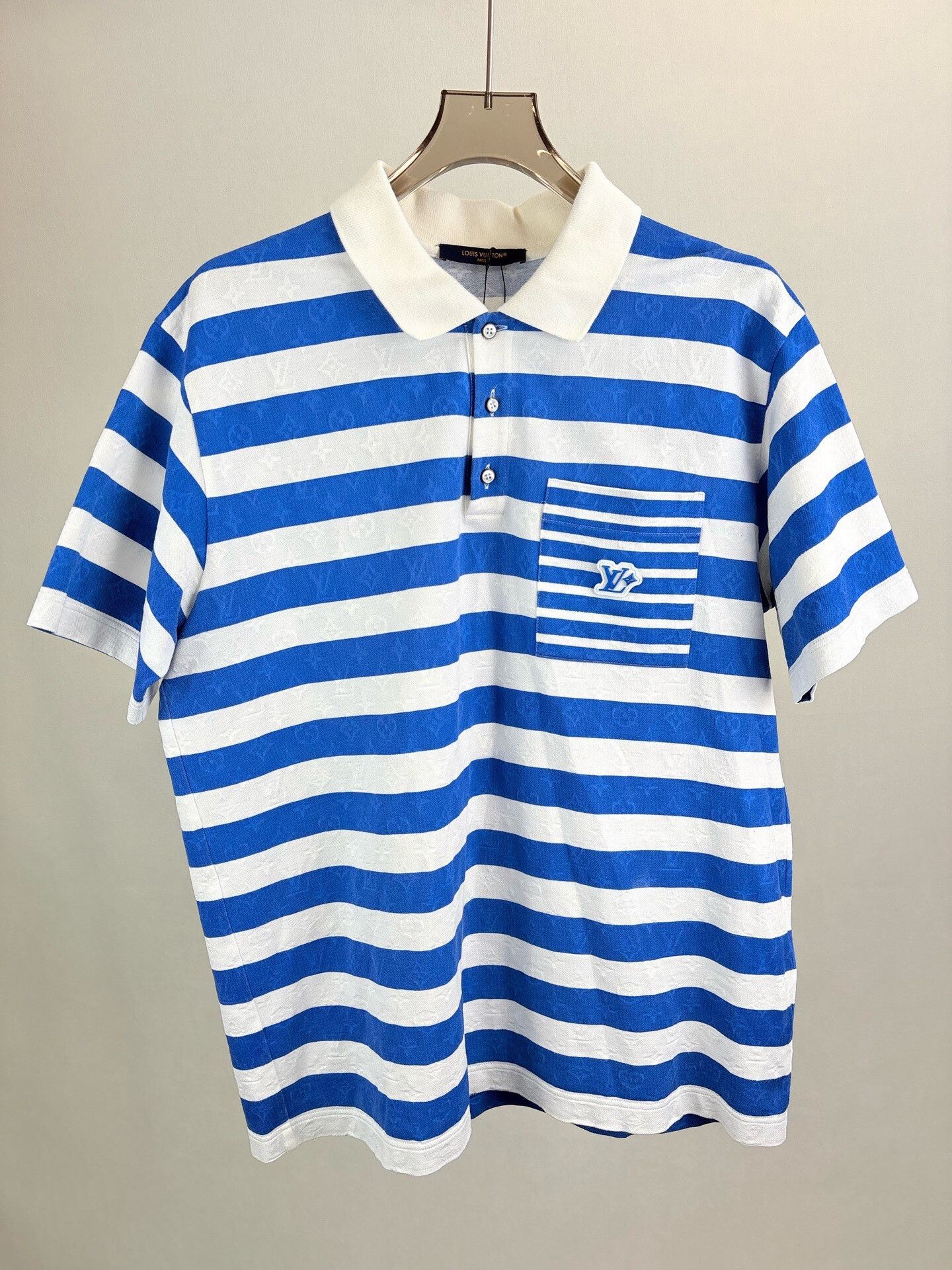 Louis Vuitton Louis Vuitton LV25 Striped Logo Polo Size US XL / EU 56 / 4 - 1 Thumbnail
