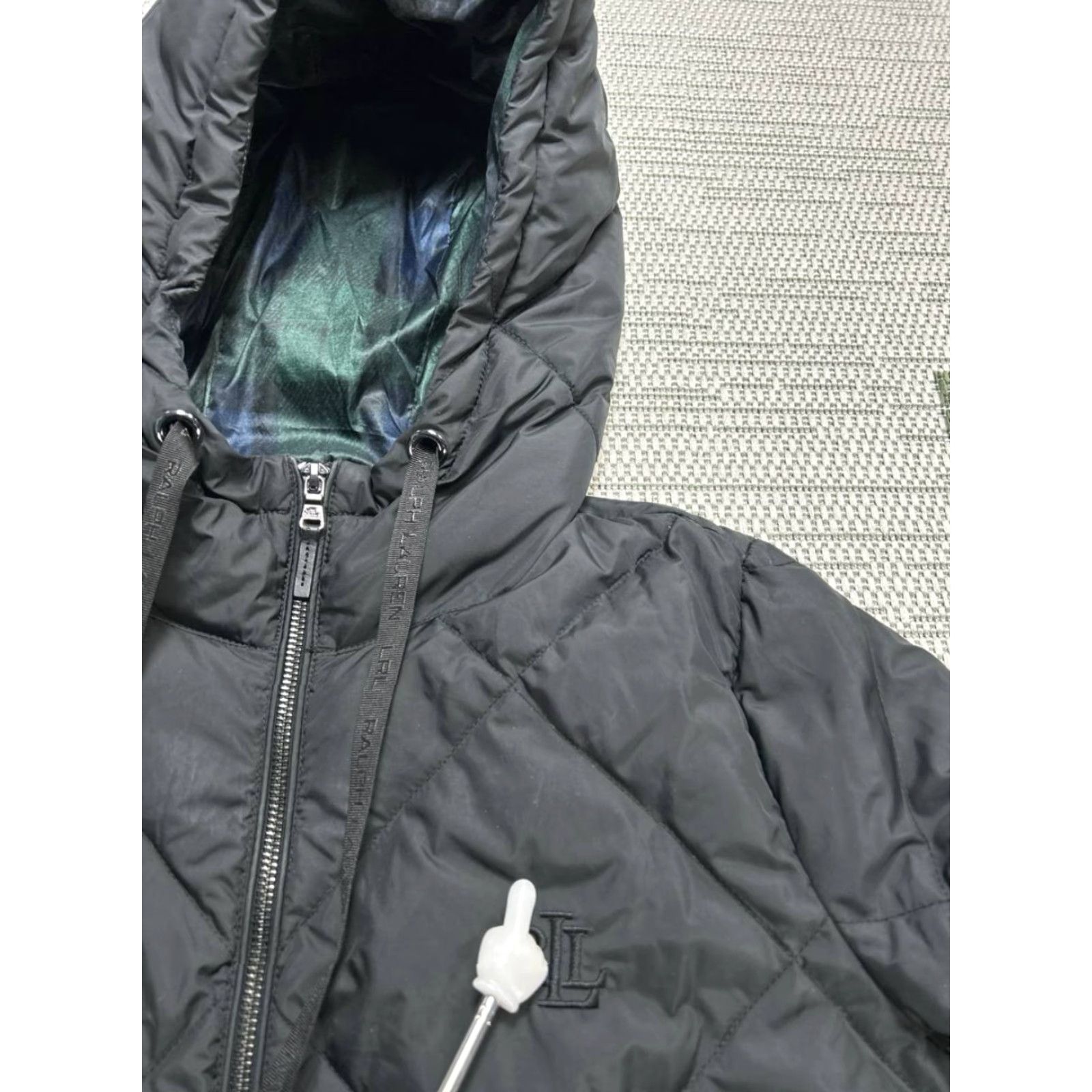 Ralph Lauren Lauren Ralph Lauren Hooded Diamond Quilted Coat Womens Small Black Full Zip Down Size S / US 4 / IT 40 - 5 Thumbnail