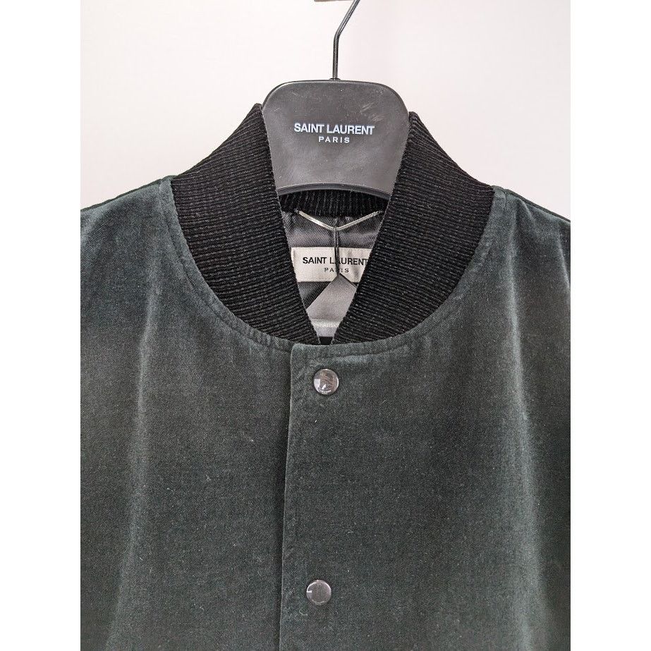 Saint Laurent Paris o1rshd1 Teddy College Cotton Jacket in Green Emerald Size US L / EU 52-54 / 3 - 4 Thumbnail